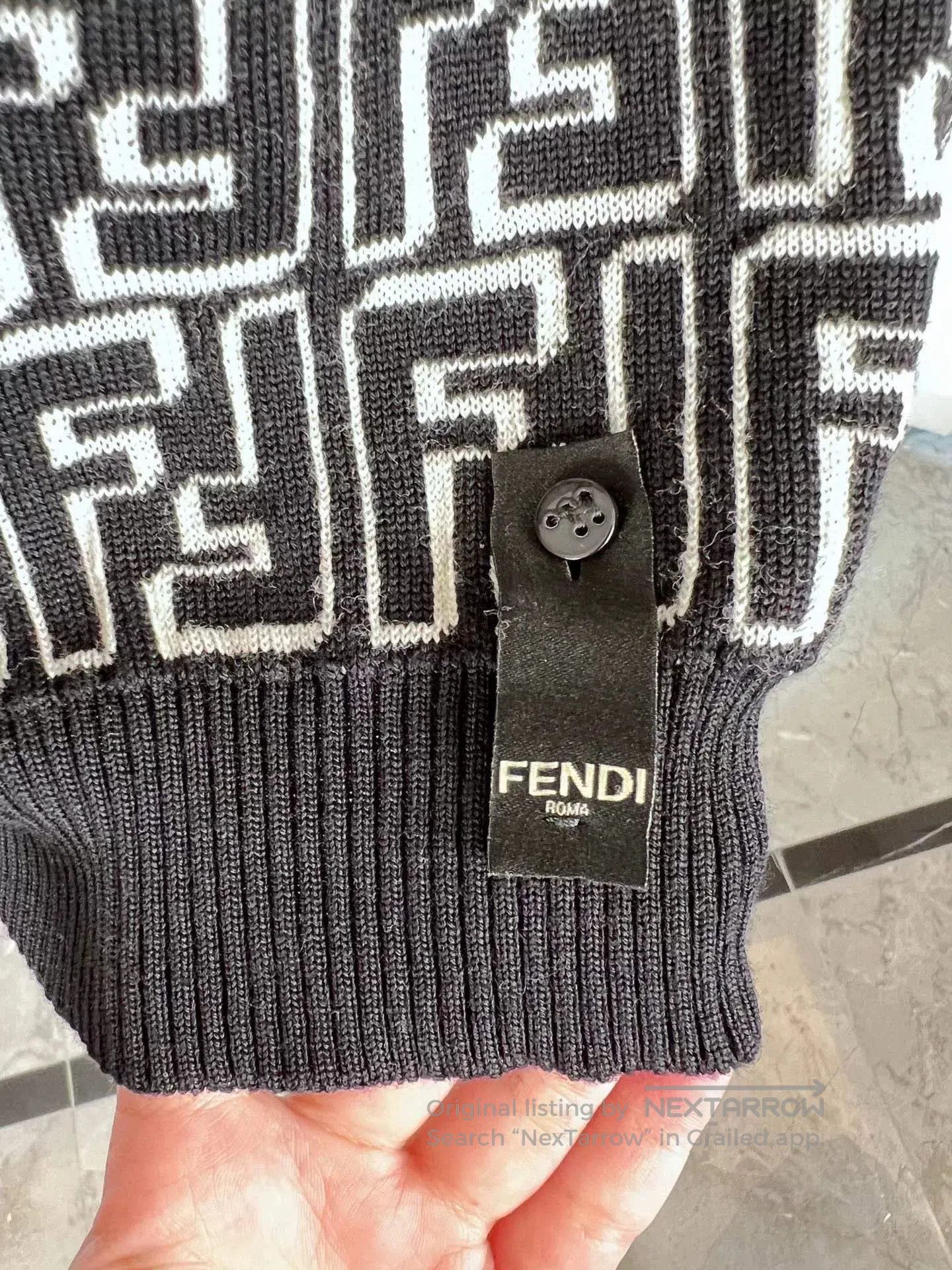 Fendi FENDI Double F Print Crewneck Sweater. Size US M / EU 48-50 / 2 - 4 Thumbnail
