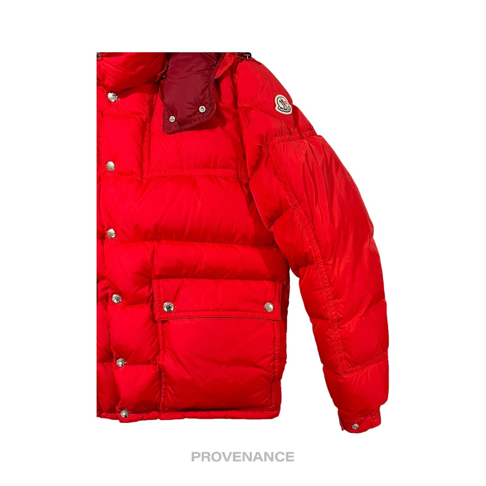 Moncler 🔴 Moncler Brel Down Puffer Bomber Jacket Coat - Red 3 L Size US L / EU 52-54 / 3 - 5 Thumbnail