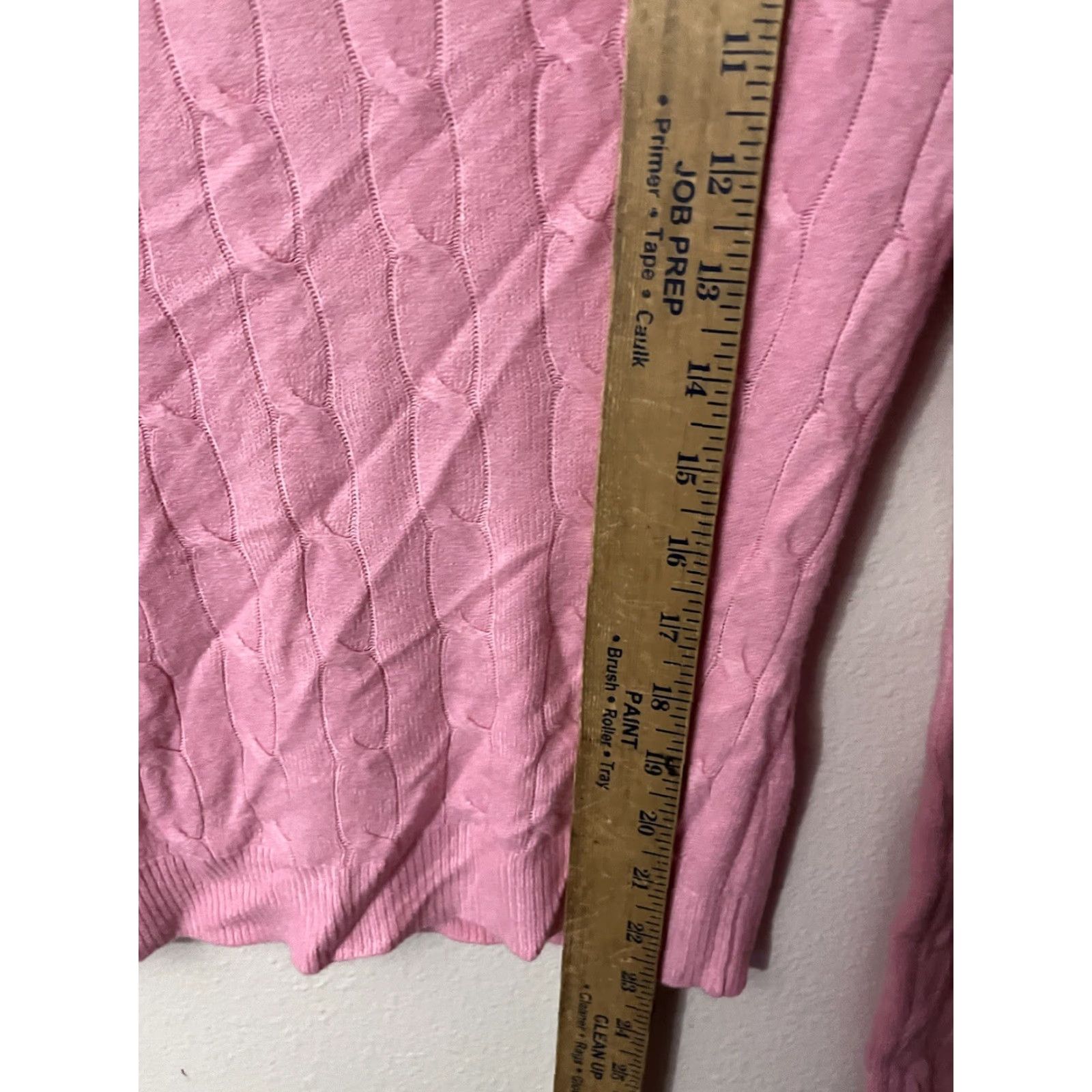 Vintage New York & Company Sweater Women's M Pink Hooded V-Neck Long Sleeve Acrylic Knit Pullover Fall Winter Size M / US 6-8 / IT 42-44 - 4 Thumbnail