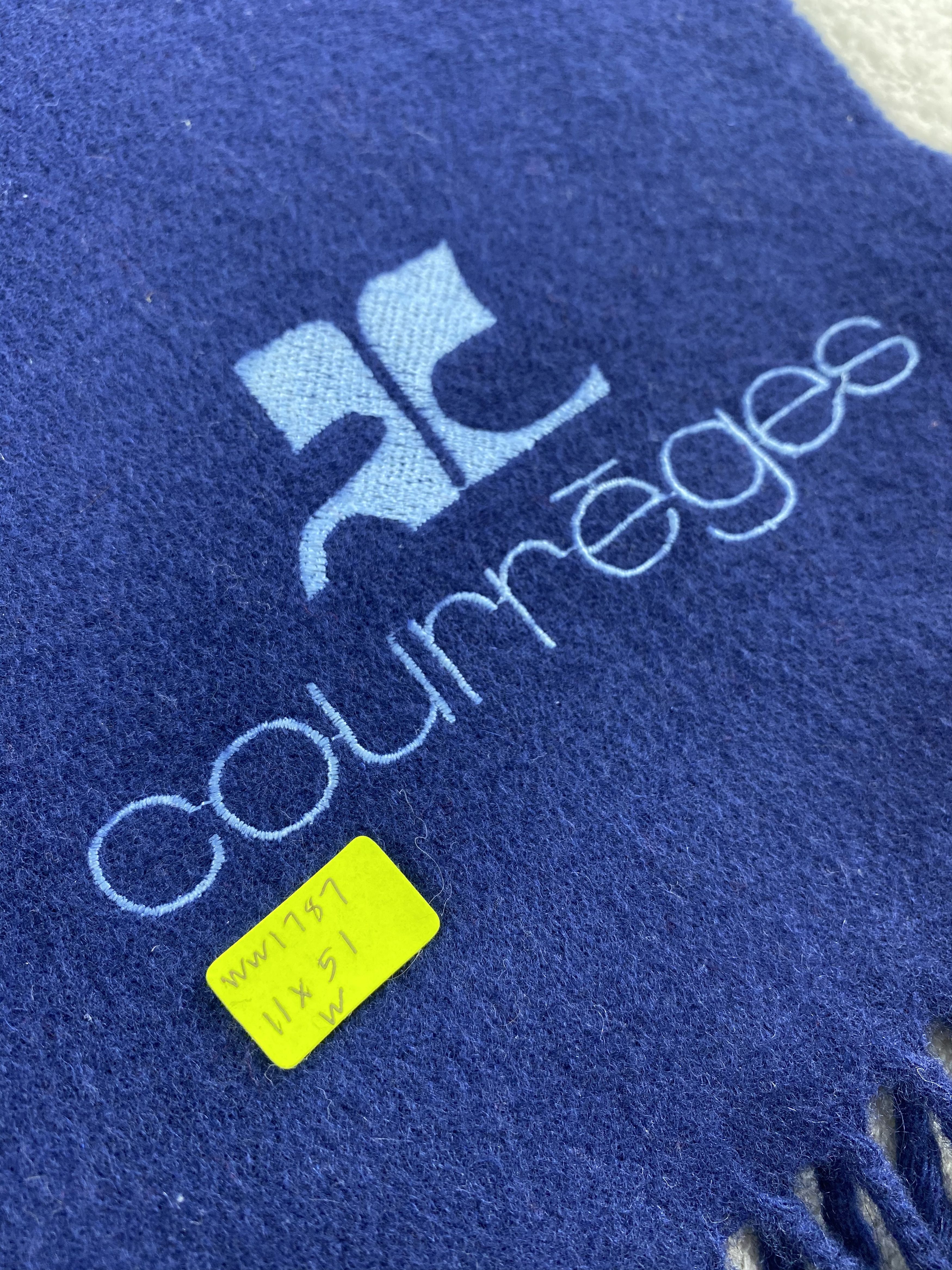 Courreges × Vintage Courreges Homme Scarf / Muffler / Neckwear - WW1787 Size ONE SIZE - 4 Thumbnail
