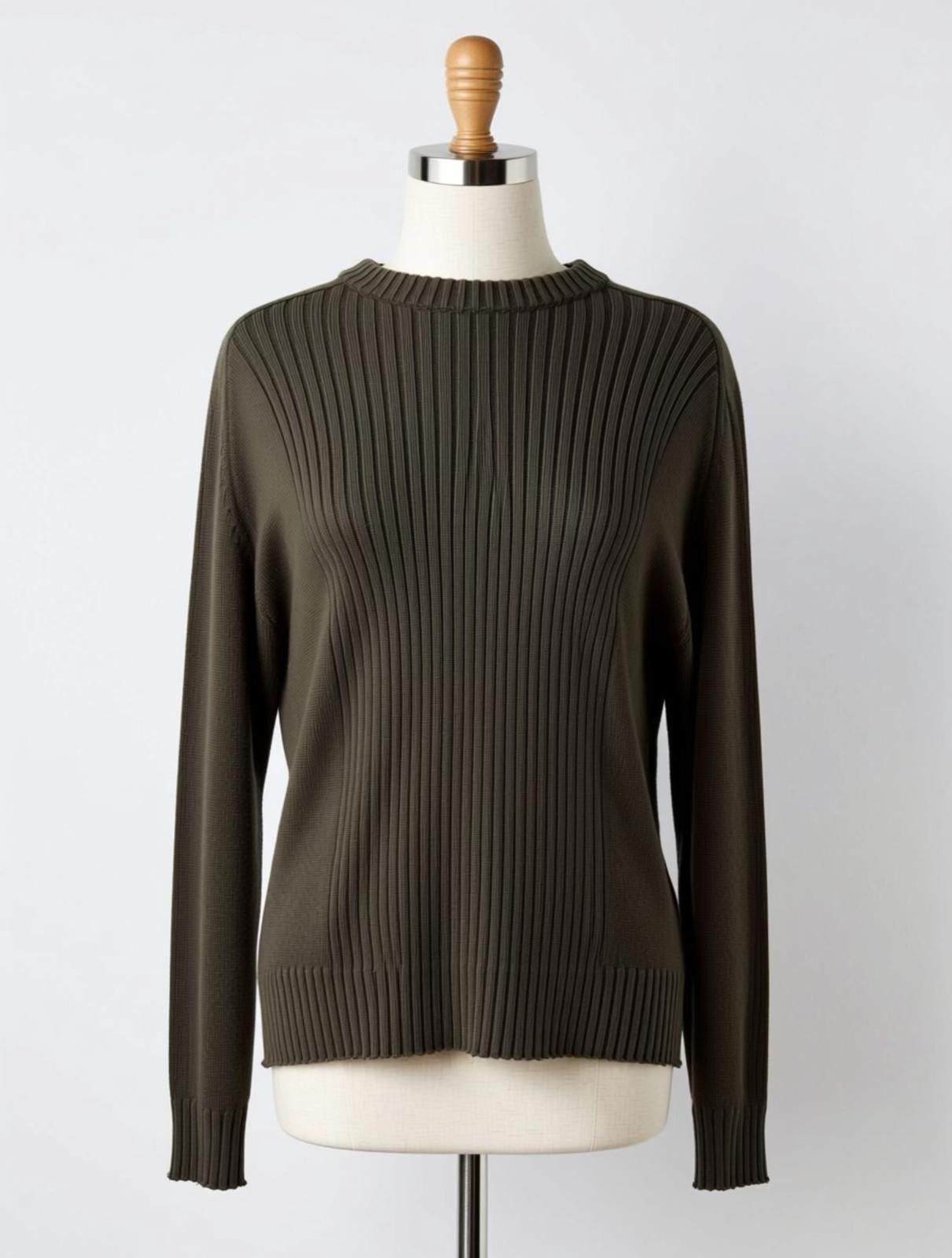Other Rugged Trails Olive Green Ribbed Knit Sweater XL Size US XL / EU 56 / 4 - 1 Thumbnail