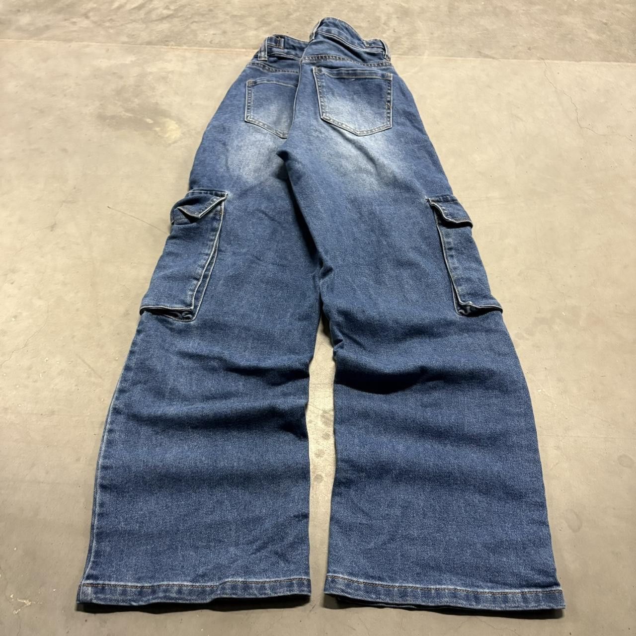 Vintage Crazy Vintage Y2K/2000s Baggy Skater Style Cargo Denim Pants! Size 24" / US 00 / IT 34 - 4 Thumbnail