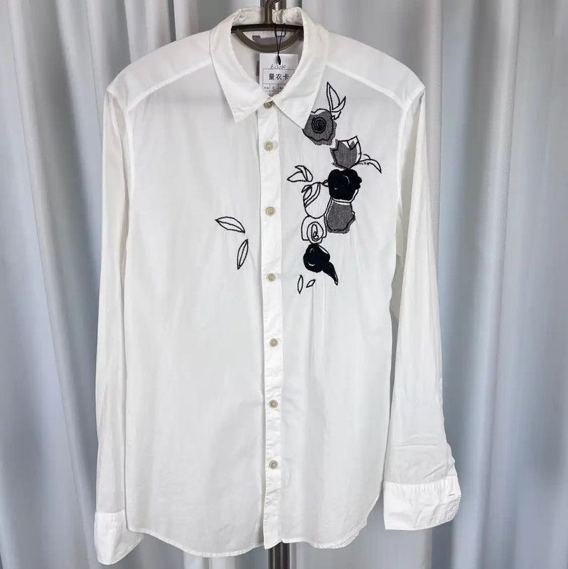 Kenzo KENZO White Cotton Long Sleeve Shirt for Men 0089 Size US S / EU 44-46 / 1 - 1 Thumbnail