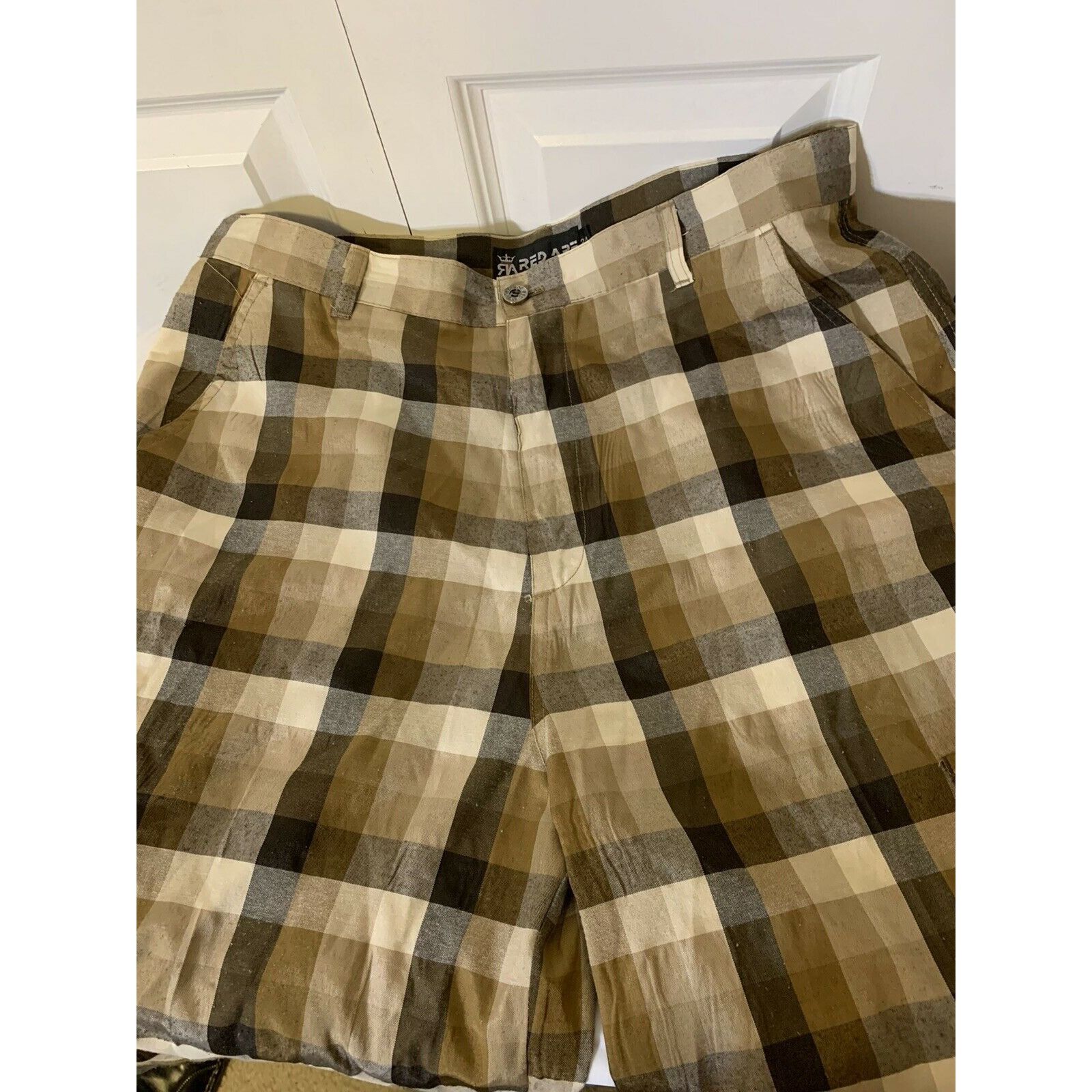 Other Red Ape Men's Sz 34 Fashion Brown Plaid Cargo Shorts Size US 34 / EU 50 - 6 Thumbnail