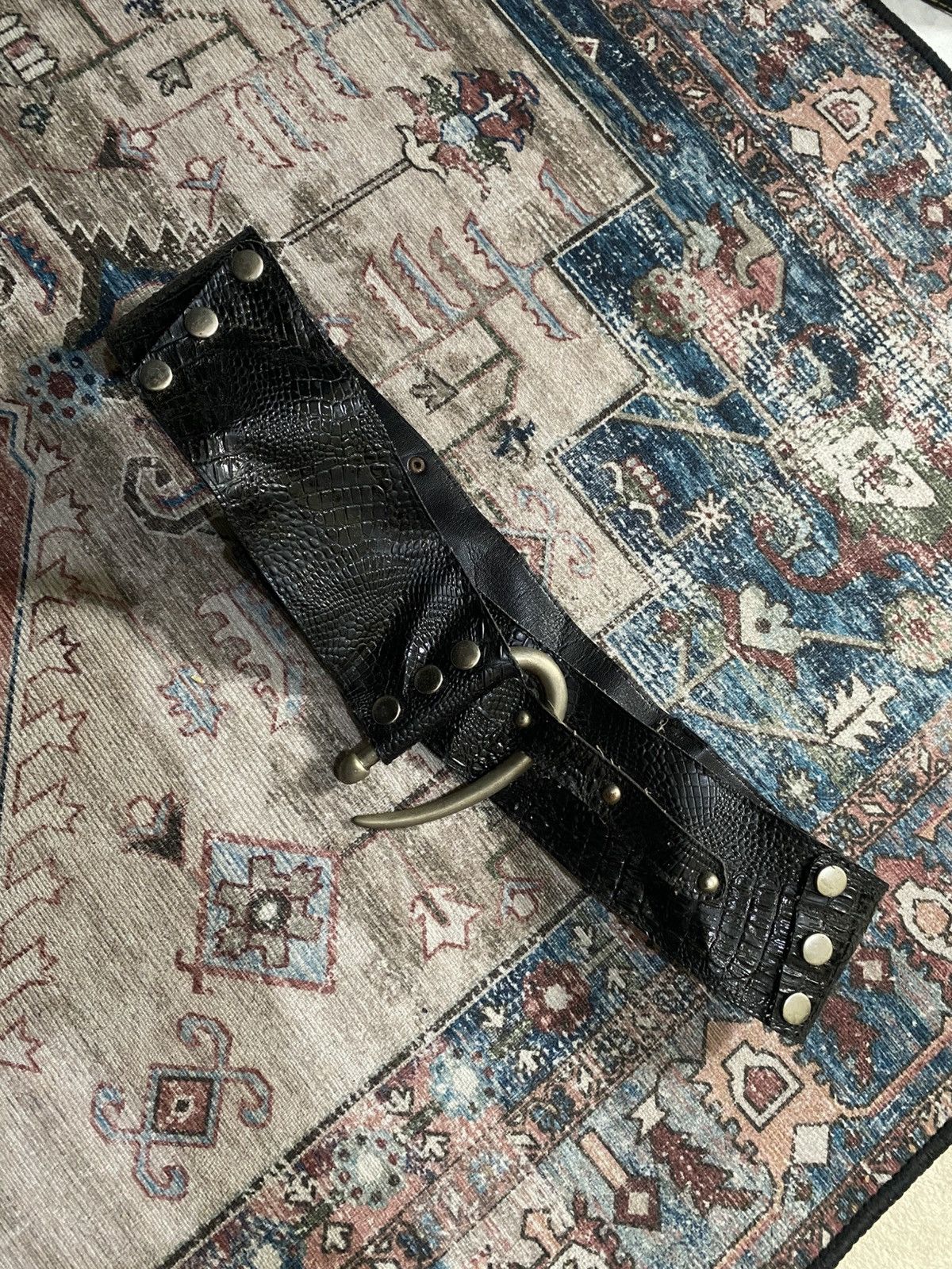 KMRii Wide belt blck croco motif Kmrii Style Size ONE SIZE - 1 Thumbnail