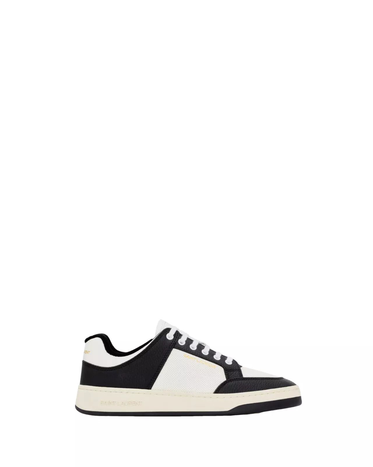 SAINT LAURENT SL/61 W/B Perf. Lthr Sneakers New