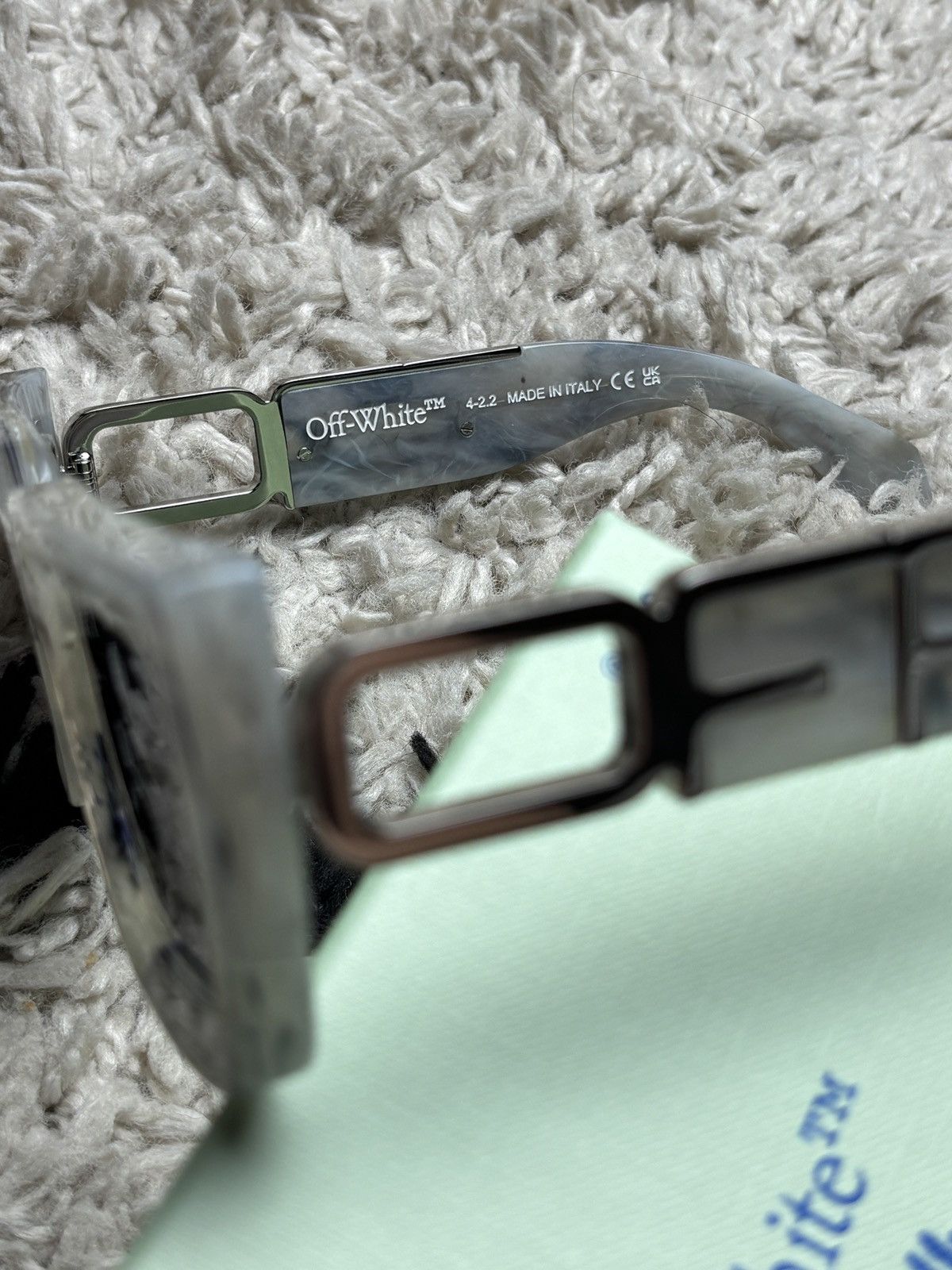 Off-White Off-White Marble Boston Sunglasses Unisex Virgil Rare Size ONE SIZE - 6 Thumbnail