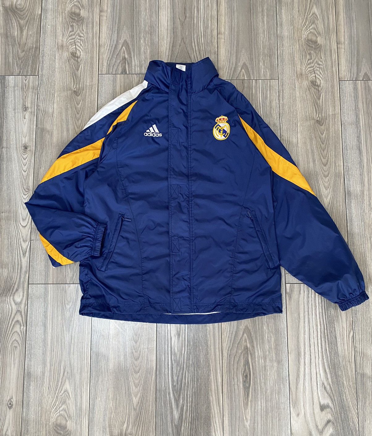 Adidas Vintage Adidas F.C. Real Madrid Blue Jacket Size M Size US M / EU 48-50 / 2 - 1 Thumbnail