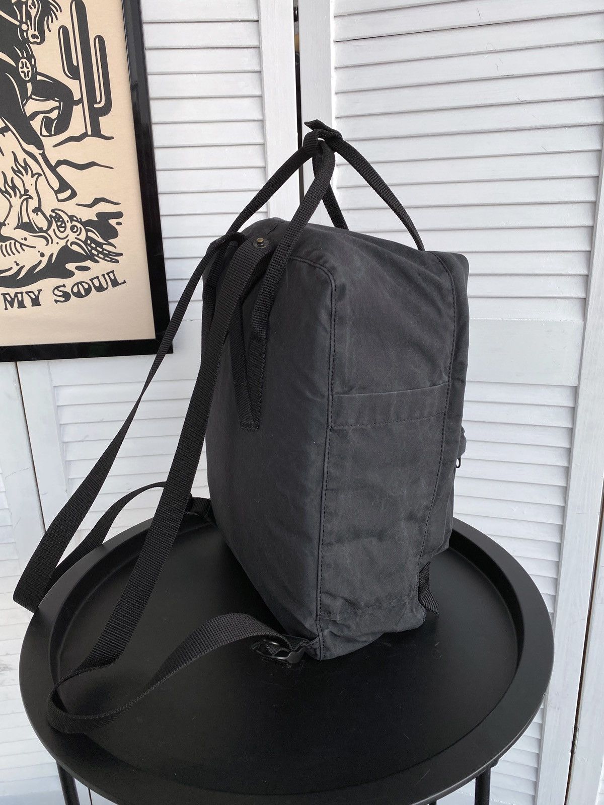 Fjallraven Fjallraven Kanken Backpack Bag Graphite Black G1000 Wax Size ONE SIZE - 12 Thumbnail