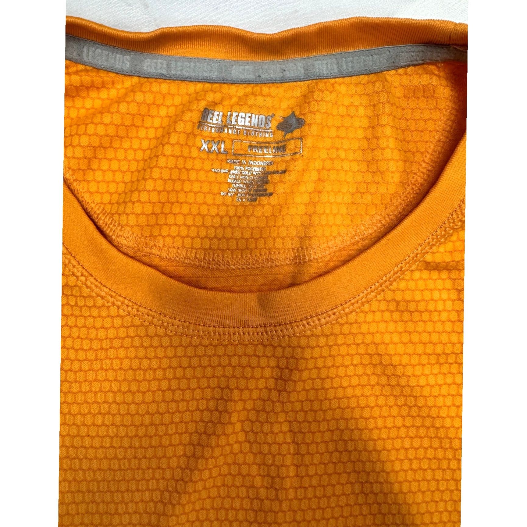 Vintage VINTAGE Reel Legends Freeline Solid Short Sleeve Performance Fishing Shirt XXL 2XL Orange Mens Shirt 2XL 26" armpit- armpit 30" hem Size US XXL / EU 58 / 5 - 4 Thumbnail