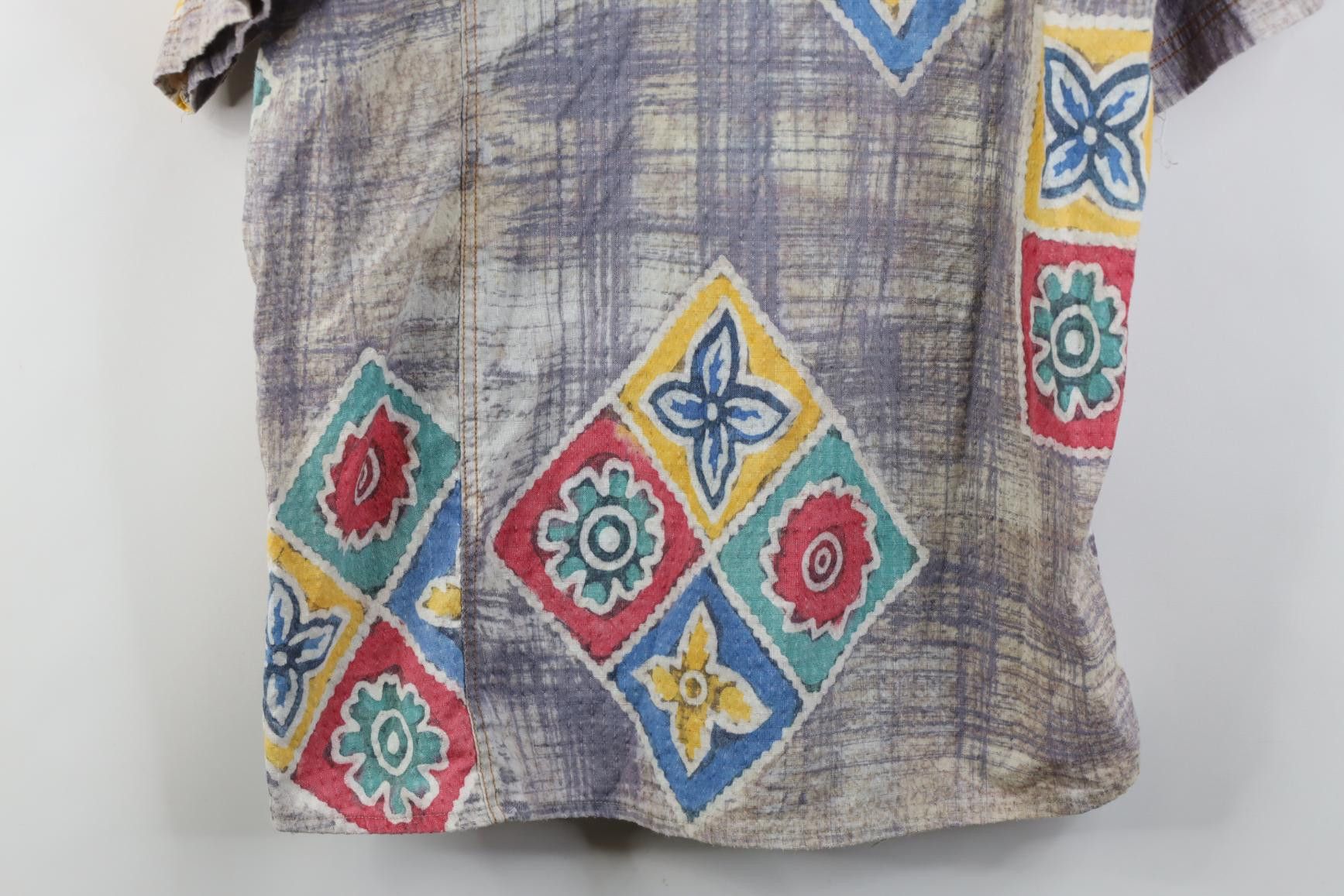 Vintage Vintage 90s Streetwear Abstract Flower Collared Button Shirt Size US M / EU 48-50 / 2 - 13 Thumbnail