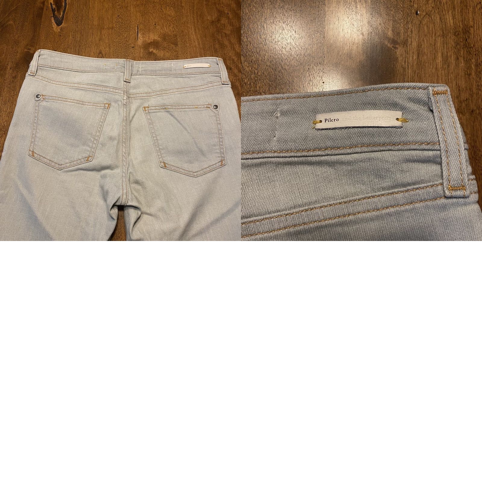 Vintage VINTAGE Pilcro & The Letterpress Jeans Stet Women 32x29 Light Blue Washed Jeans Women 32 STET Womens Size 24" / US 00 / IT 34 - 8 Thumbnail