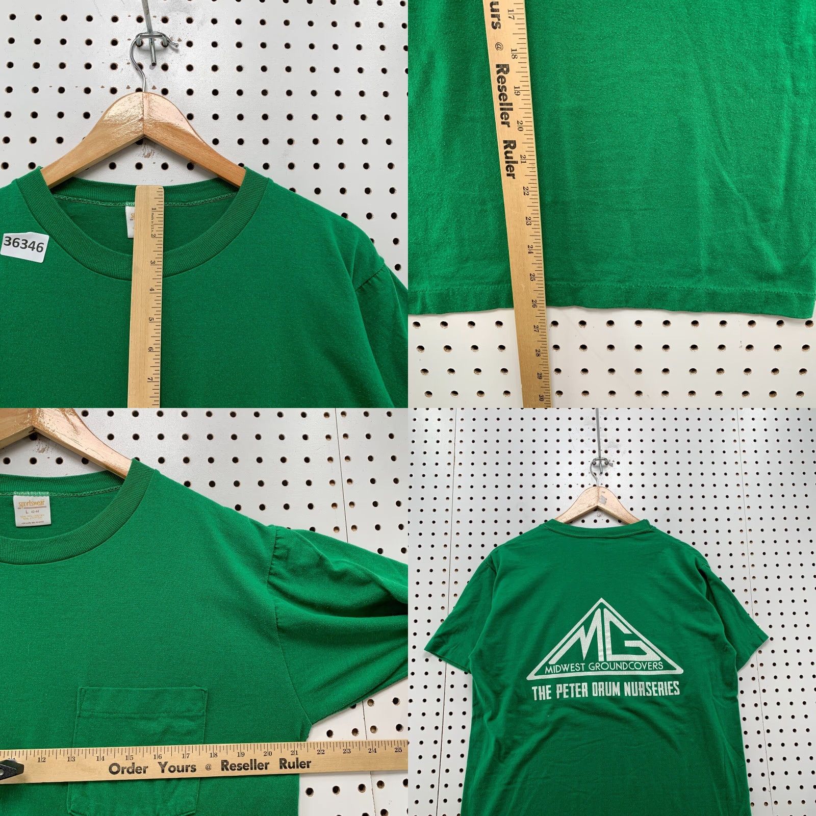 Vintage VINTAGE 70s Sportswear Graphic Print T-Shirt Men Large Green Single Stitch 21x26 Size US L / EU 52-54 / 3 - 8 Thumbnail