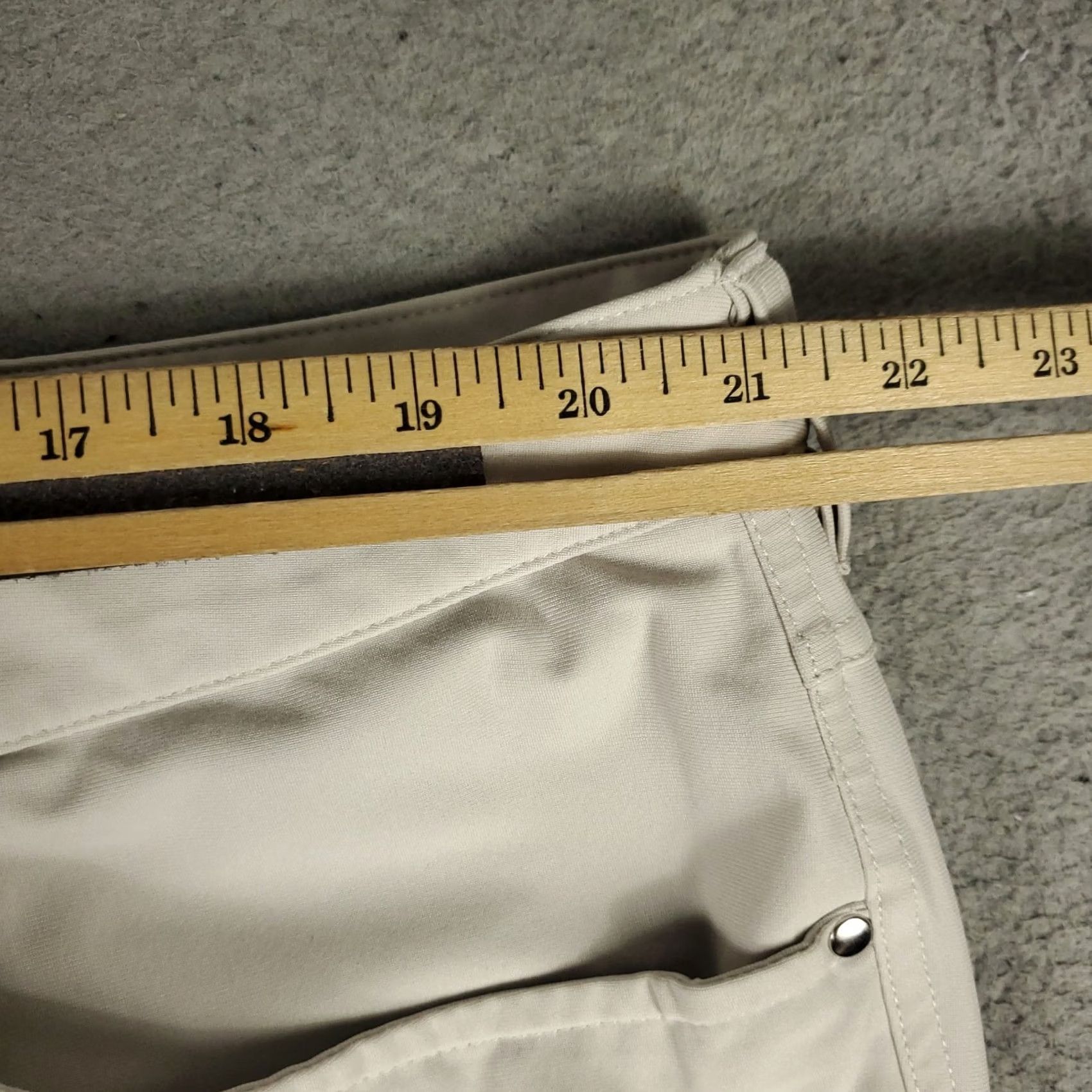 Lululemon Lululemon Pants Mens 42x27 Commission Straight 5-Pocket Chino Trousers Beige Regular 42in Knit Polyester Solid Slant 5-Pocket Style: Chino Mens Size US 42 / EU 58 - 4 Thumbnail