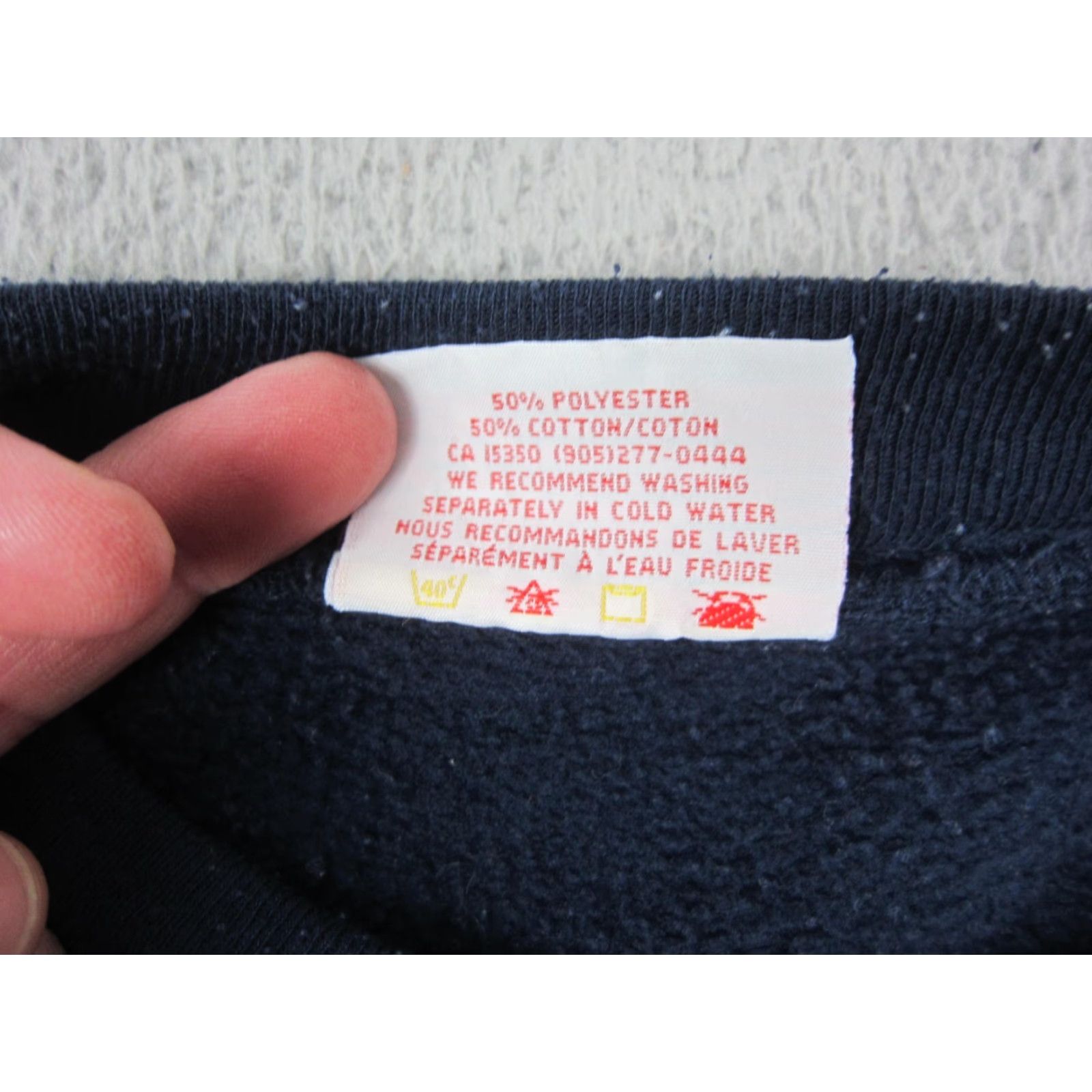 Vintage VINTAGE Impressions Canada Sweatshirt Mens XL Blue Embroidered Pullover 90s Crew Neck 100% Cotton Polyester Fleece Size US XL / EU 56 / 4 - 5 Thumbnail