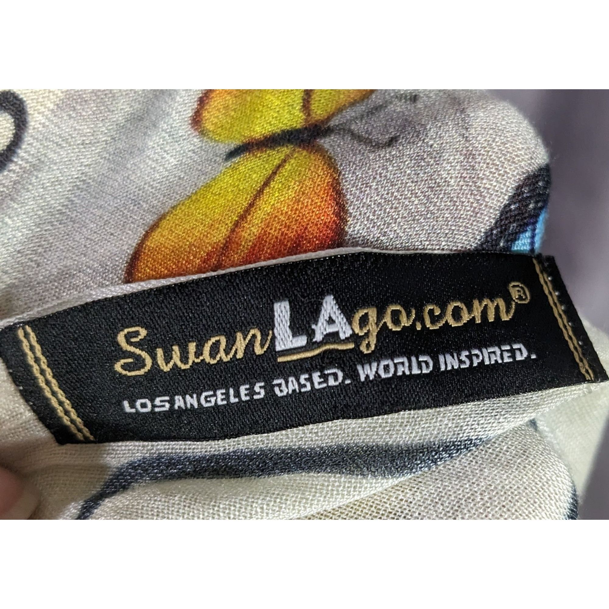 Other Maya Angelou-Inspired Butterfly Print Scarf 72x24 Inches Sil Size ONE SIZE - 8 Thumbnail
