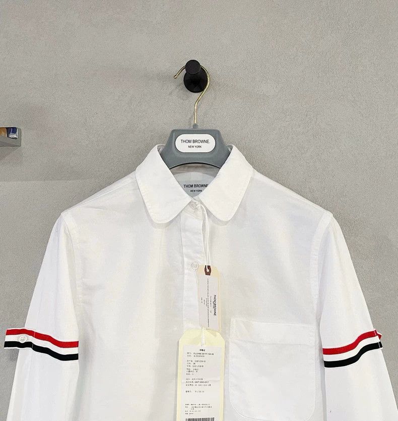 Thom Browne Thom Browne White long-sleeved shirt Size XS / US 0-2 / IT 36-38 - 4 Thumbnail