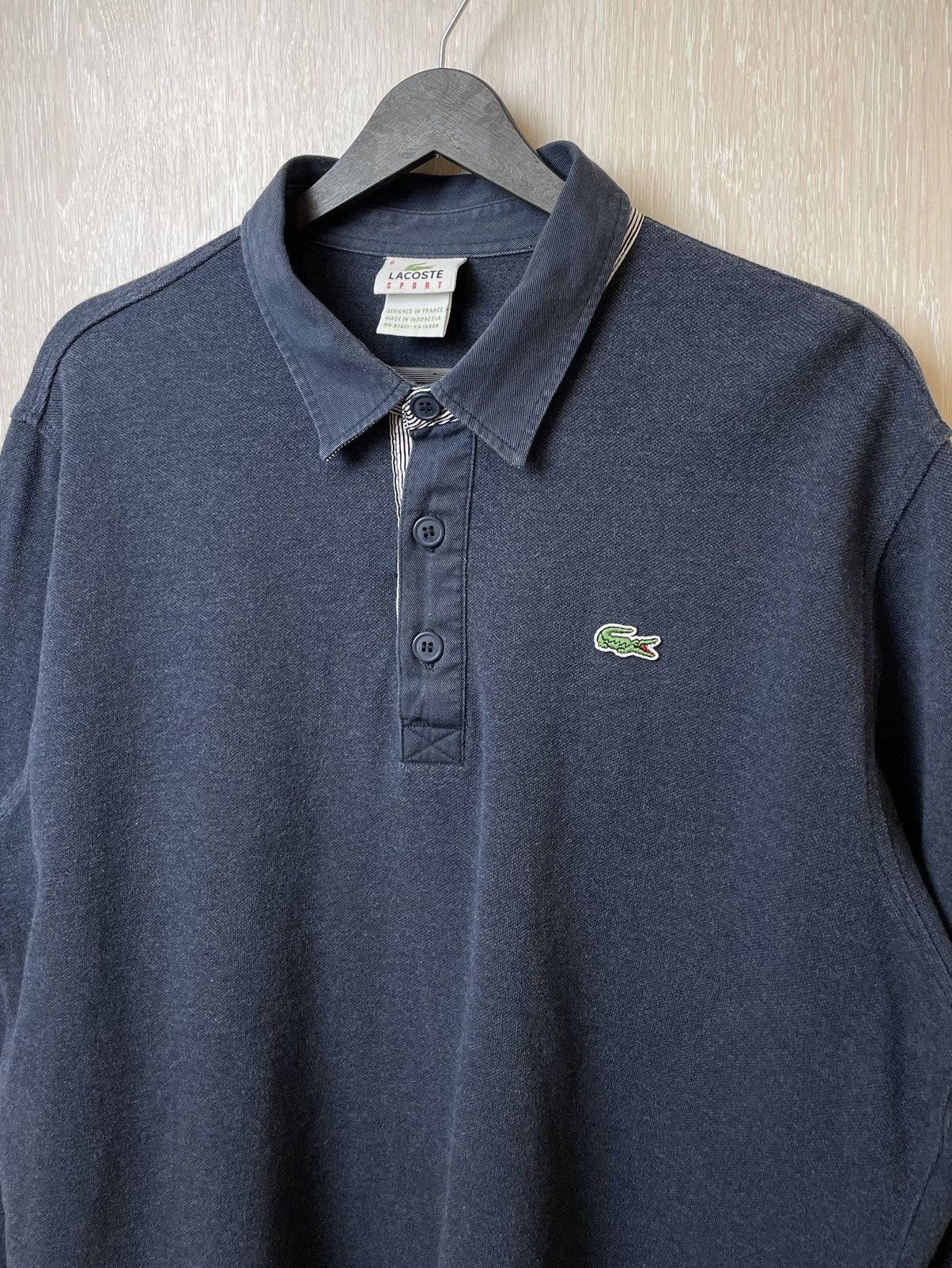 Lacoste × Vintage Lacoste Sport Paris Long Sleeve Rugby shirt Size US XL / EU 56 / 4 - 4 Thumbnail