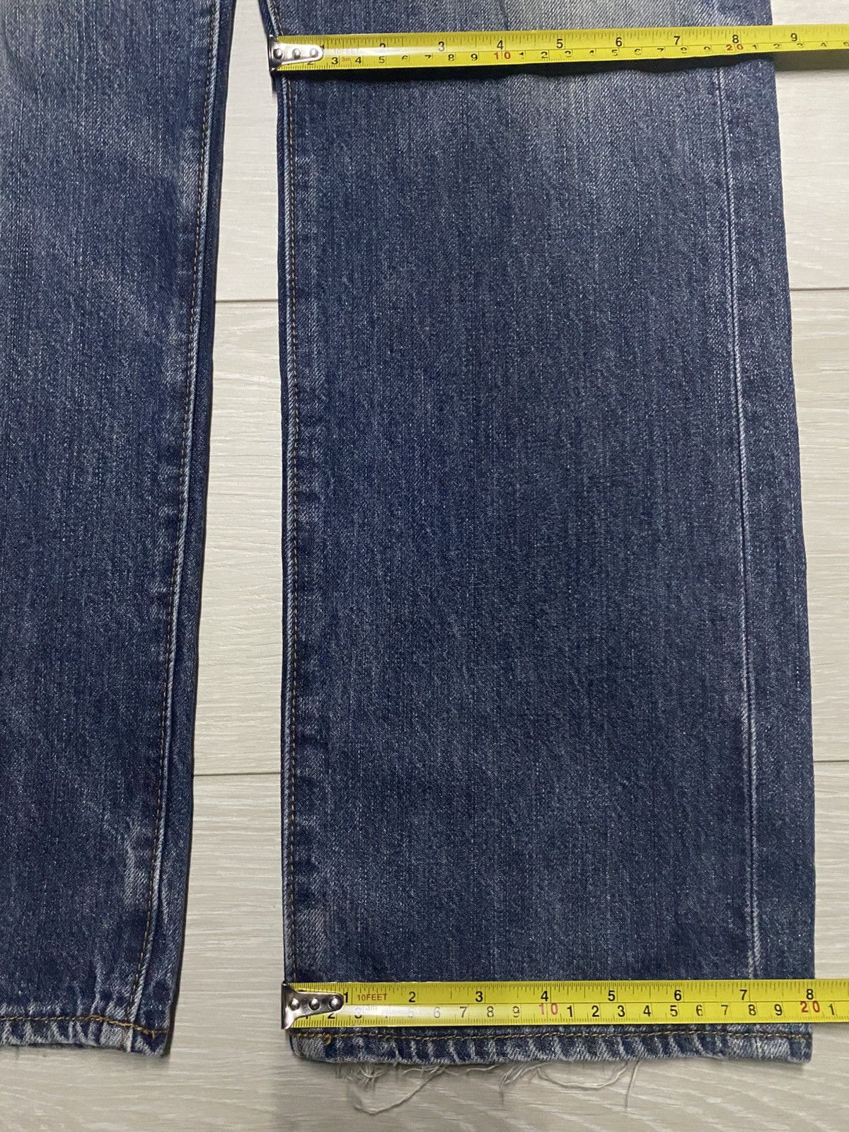GU Vintage Gu Denim Faded Wash Distressed Loose Jeans Size US 32 / EU 48 - 15 Thumbnail