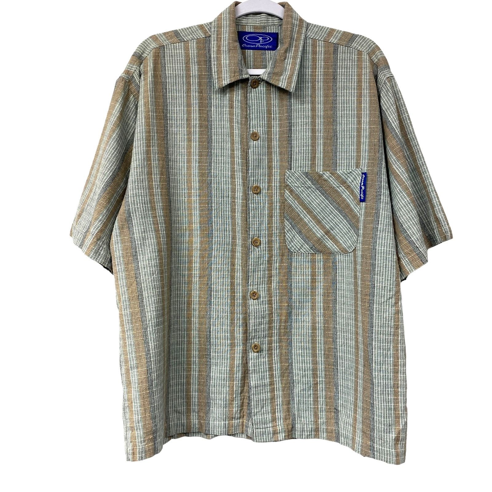 Ocean Pacific Vintage OP Ocean Pacific Short Sleeve Button Up Shirt Size US L / EU 52-54 / 3 - 1 Thumbnail