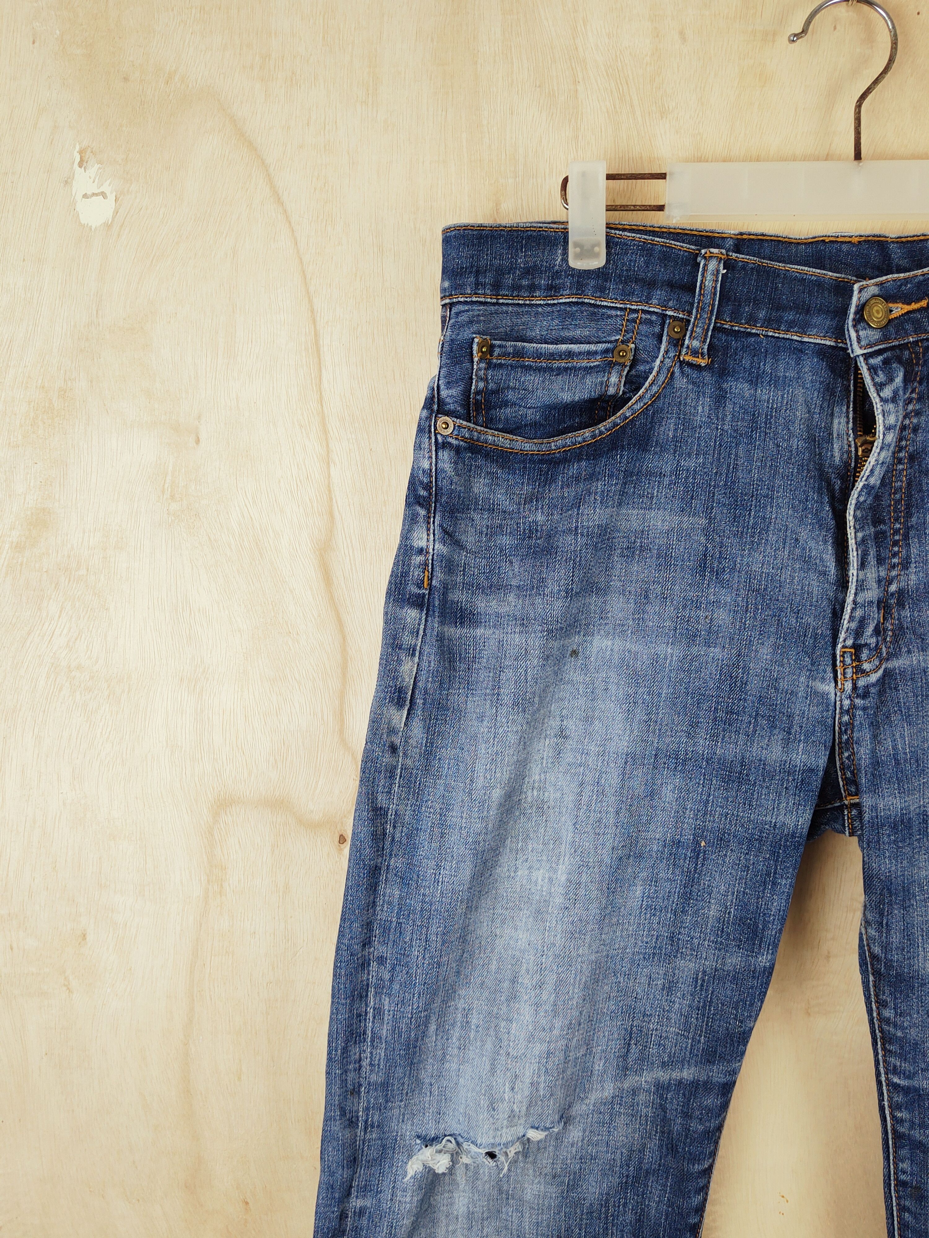 Japanese Brand Japanese Brand Blue Faded Distressed Ripped Jeans #S2500 Size US 33 - 3 Thumbnail