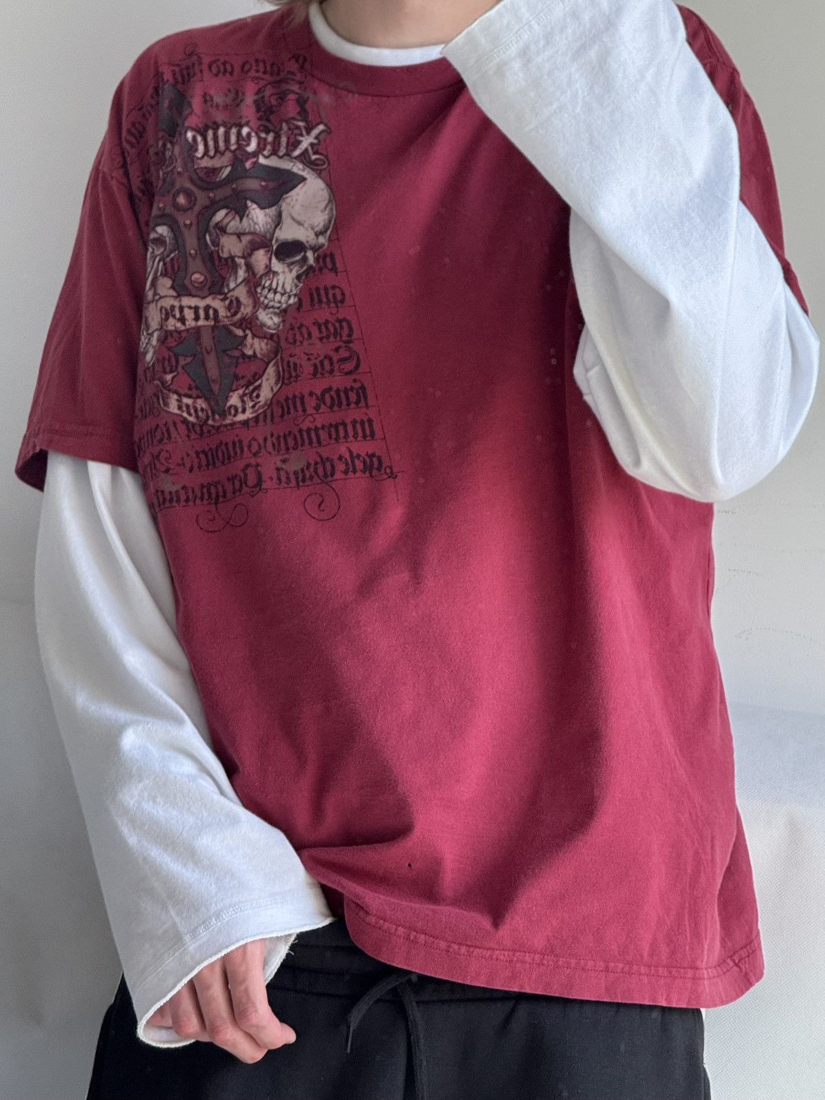 Ken Carson Affliction Ken carson Style Grunge Skull Tee Red L size Goth Size US L / EU 52-54 / 3 - 8 Thumbnail