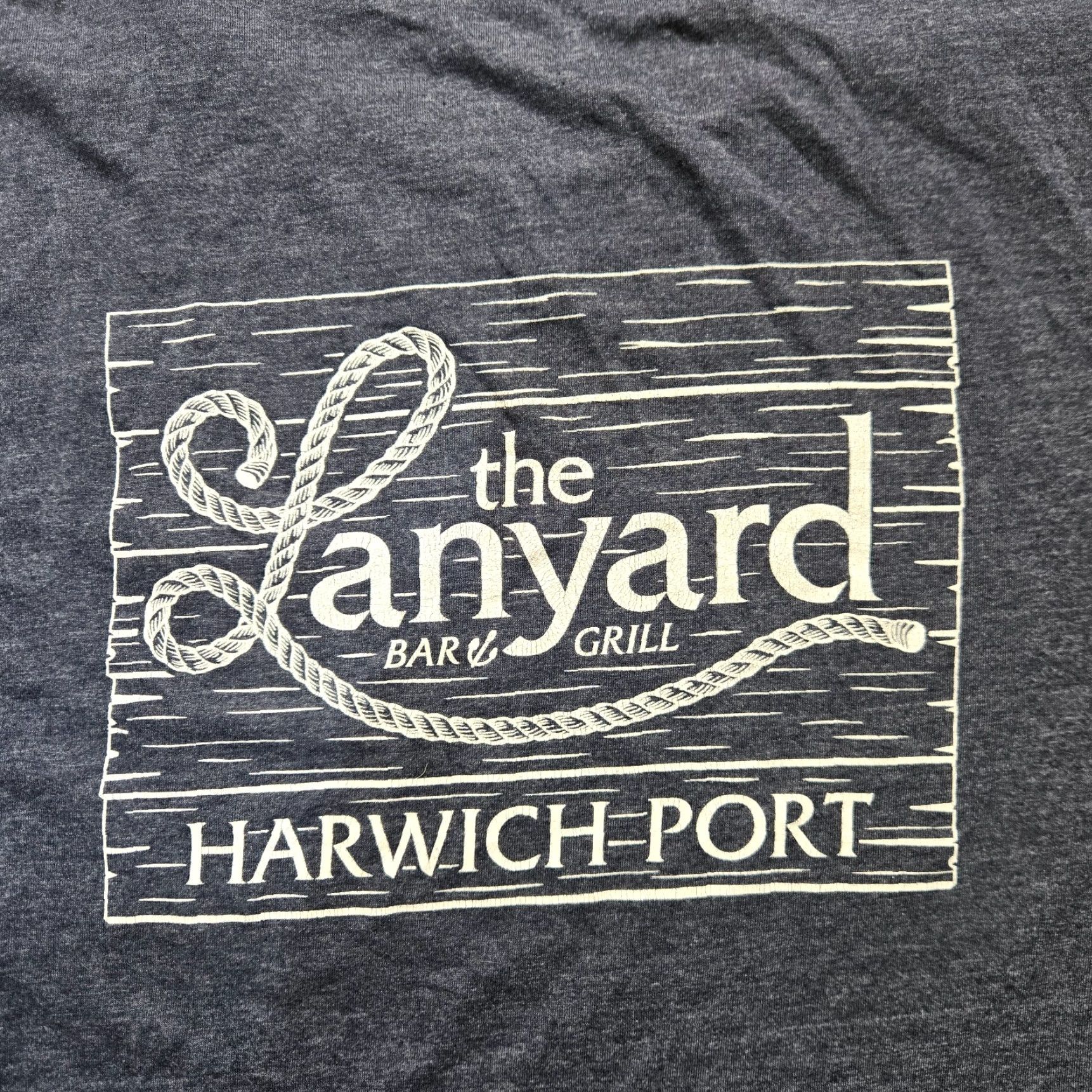 Vintage Harwich Port The Lanyard Bar Gray Tee Shirt Adult Men's XL Gray Shirt T-Shirt Crew Neck Short Sleeve Cotton Blend Knit All Seasons Easy Care Men Size US XL / EU 56 / 4 - 2 Thumbnail