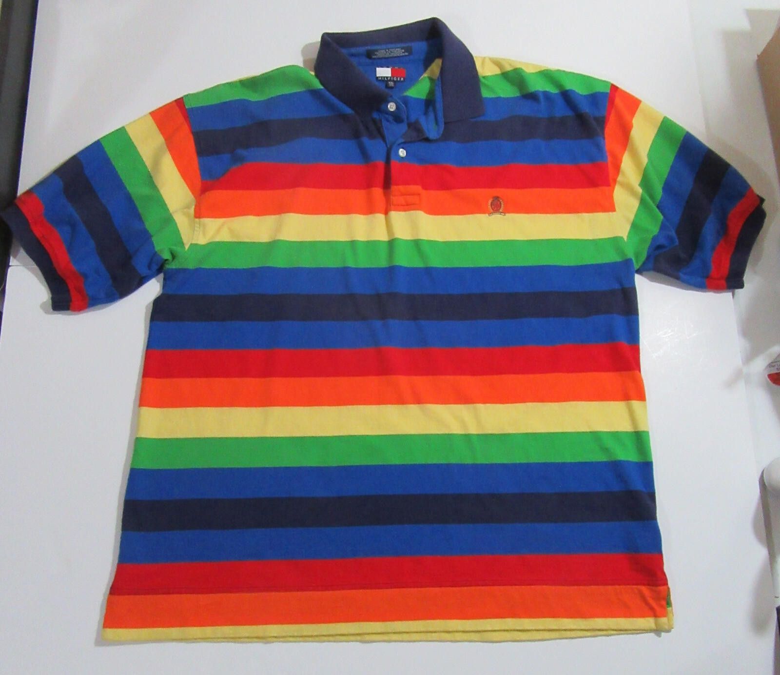 Tommy Hilfiger Tommy Hilfiger Mens Vintage Crest Logo Polo Shirt EUC XXL Size US XXL / EU 58 / 5 - 1 Thumbnail