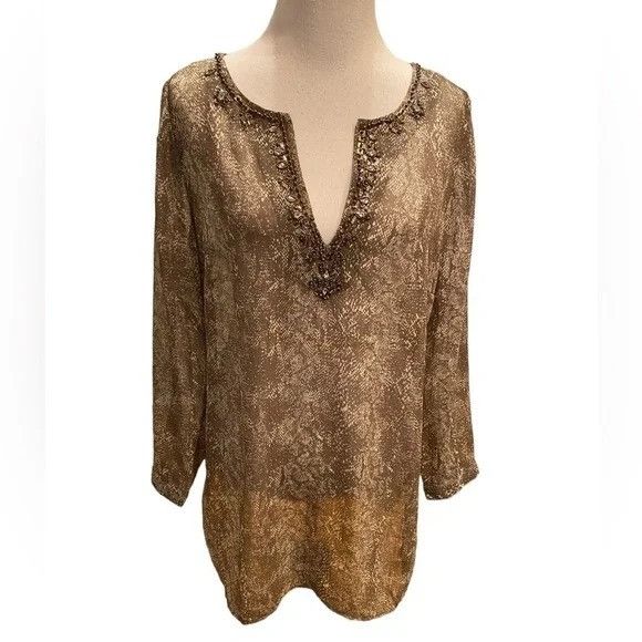Chicos Chicos 3 Womens Size 16 18 XL Snake Print Tunic Tank Top Set Size XL / US 12-14 / IT 48-50 - 3 Thumbnail