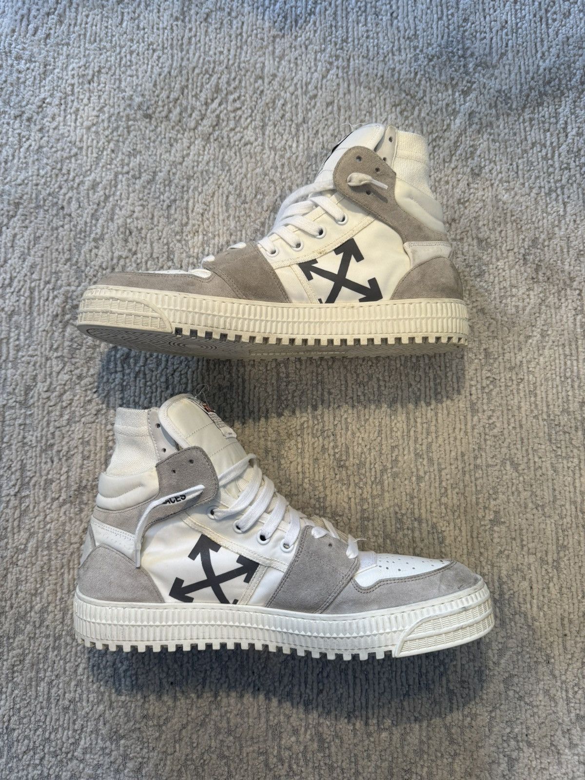 Off-White Off-White 'Off-Court 3.0' Distressed High-Tops - EU 43 Size US 10 / EU 43 - 2 Thumbnail