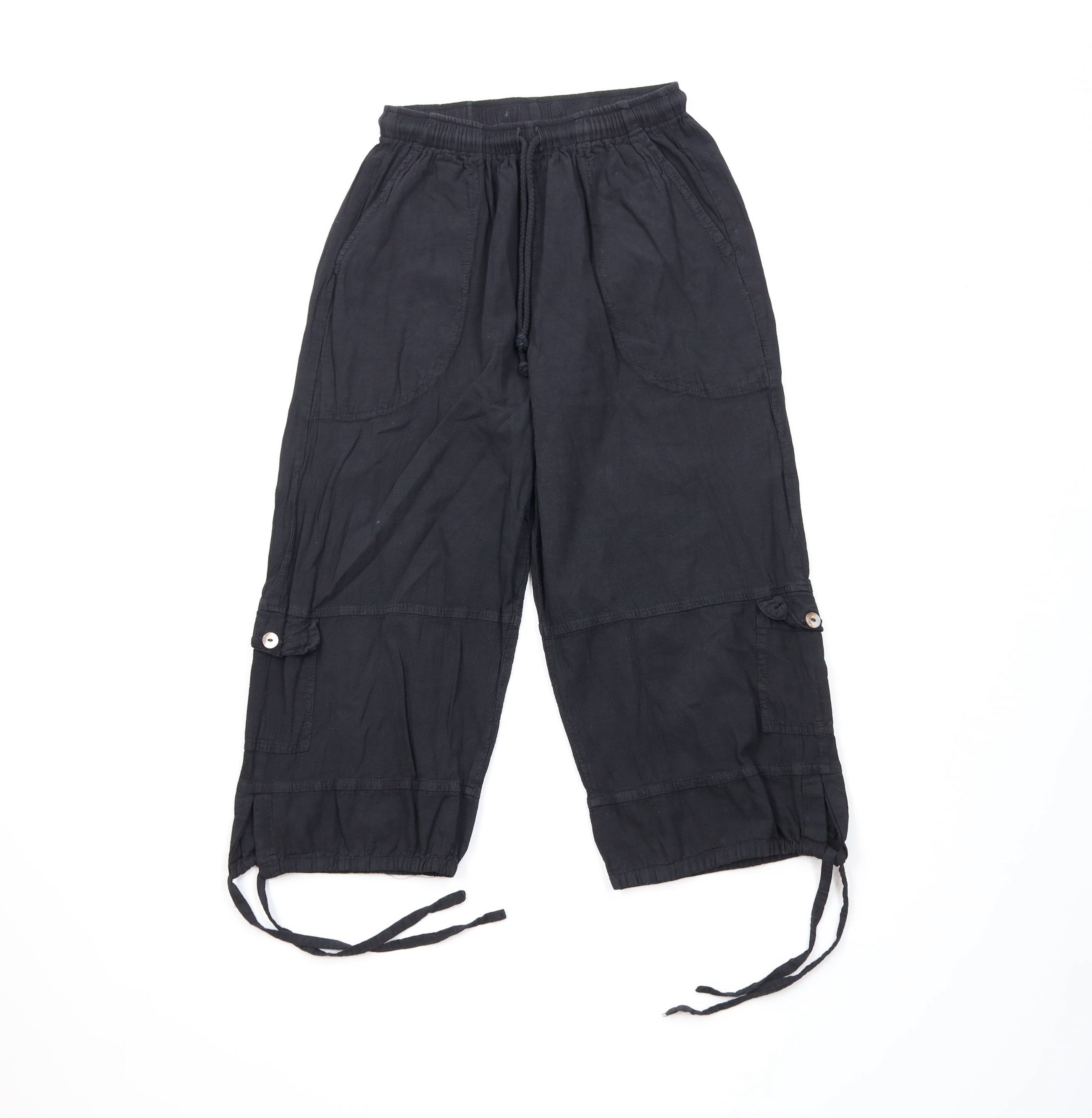 Vintage Vintage 90s Streetwear Cotton Harem Cargo Capris Pants Size 24" / US 00 / IT 34 - 1 Thumbnail