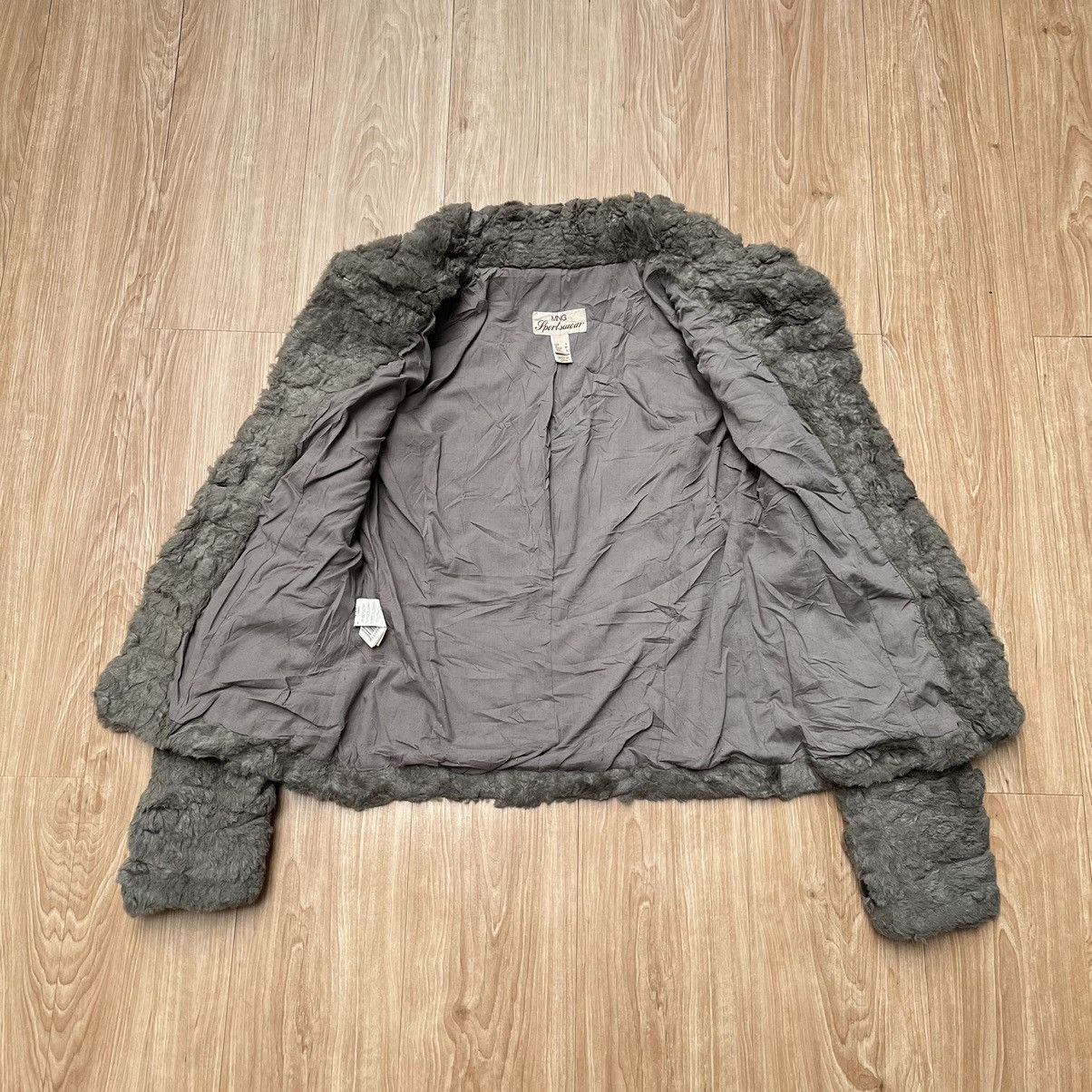 Mango Y2K RARE DESIGN MNG SPORTWEAR Fur Jacket Cropped Size L / US 10 / IT 46 - 3 Thumbnail