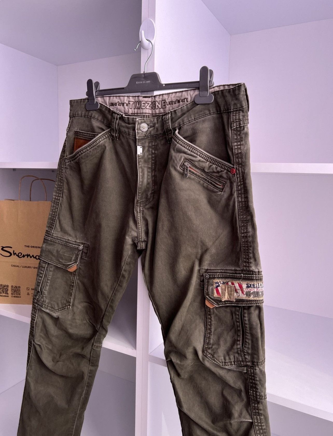 Designer × Japanese Brand × Vintage Vintage Timezone Archival Y2k Cargo pants Size US 36 / EU 52 - 4 Thumbnail