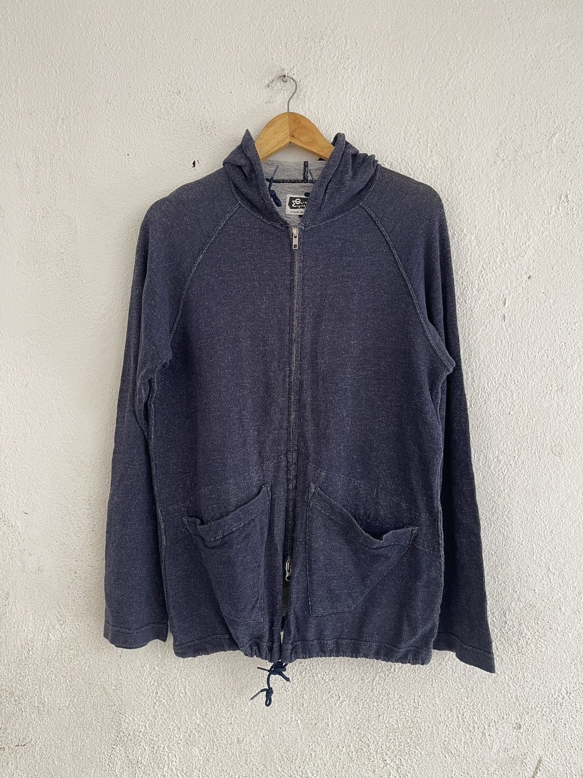 Garments Engineered Zip Up 2Pocket Denim Hoodie