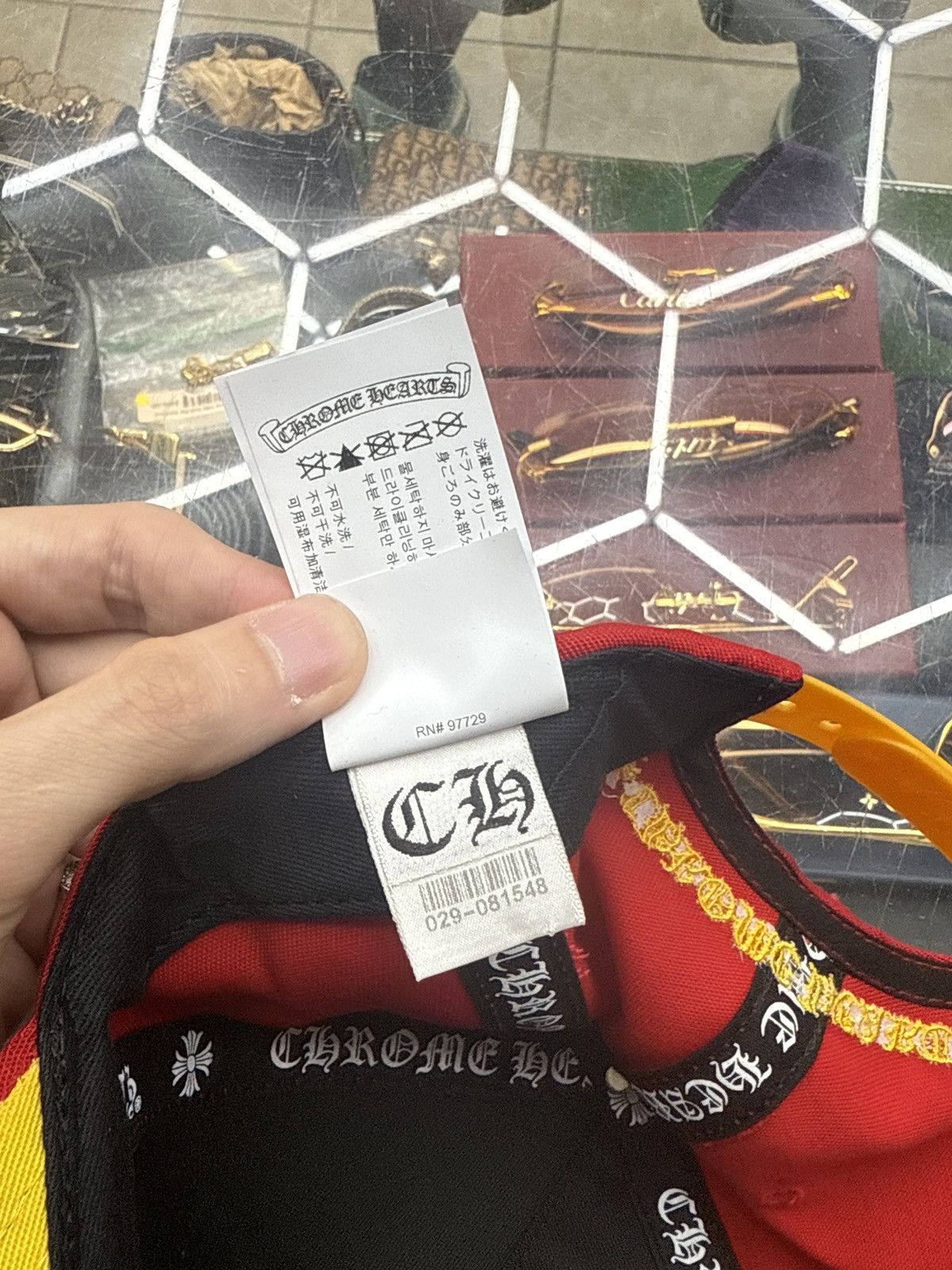 Chrome Hearts Chrome Hearts Yellow Logo Red SnapBack 100% Authentic Hat Size ONE SIZE - 14 Thumbnail