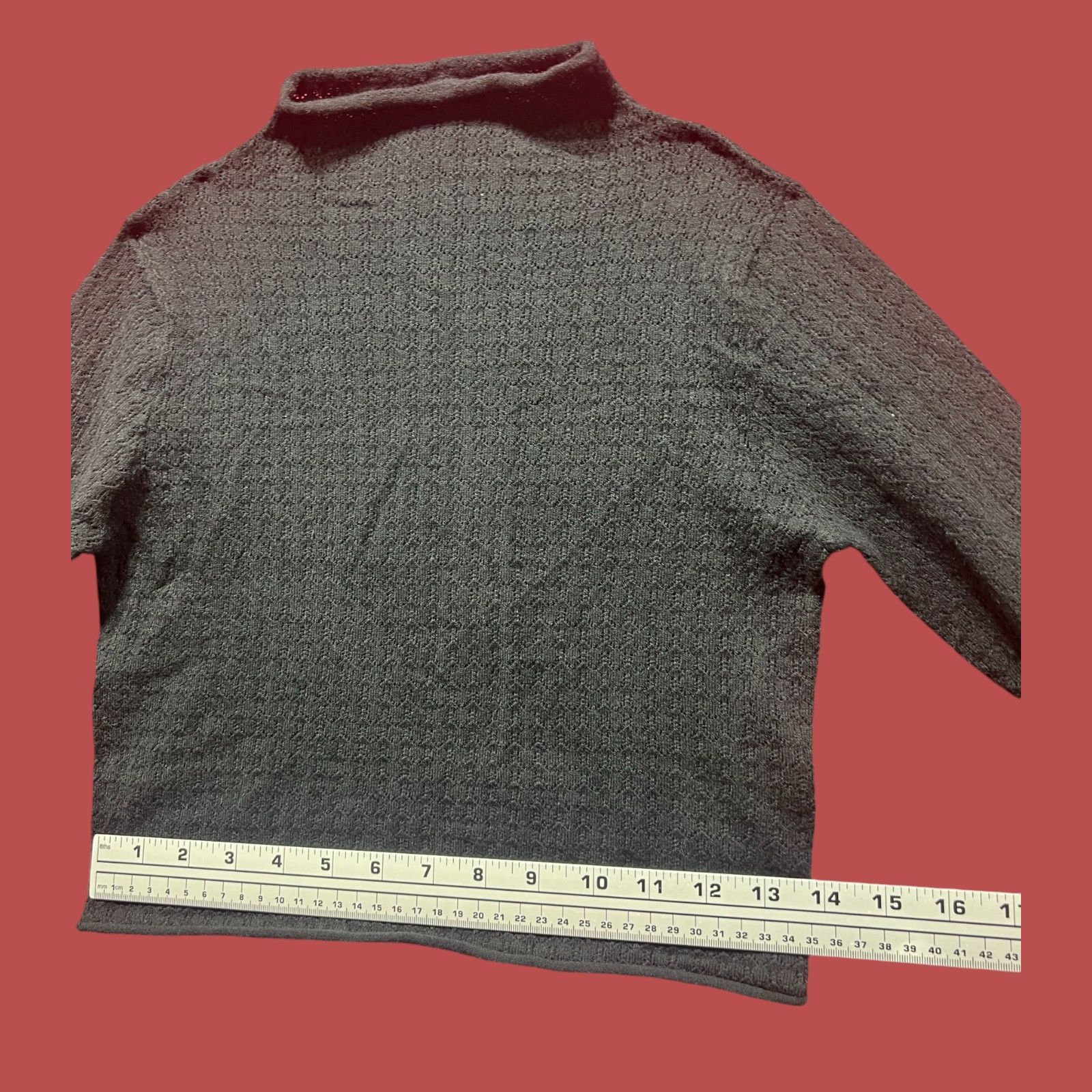 Other Wild Fable - Women's Mock Turtleneck Pointelle Pullover Swea Size XS / US 0-2 / IT 36-38 - 6 Thumbnail