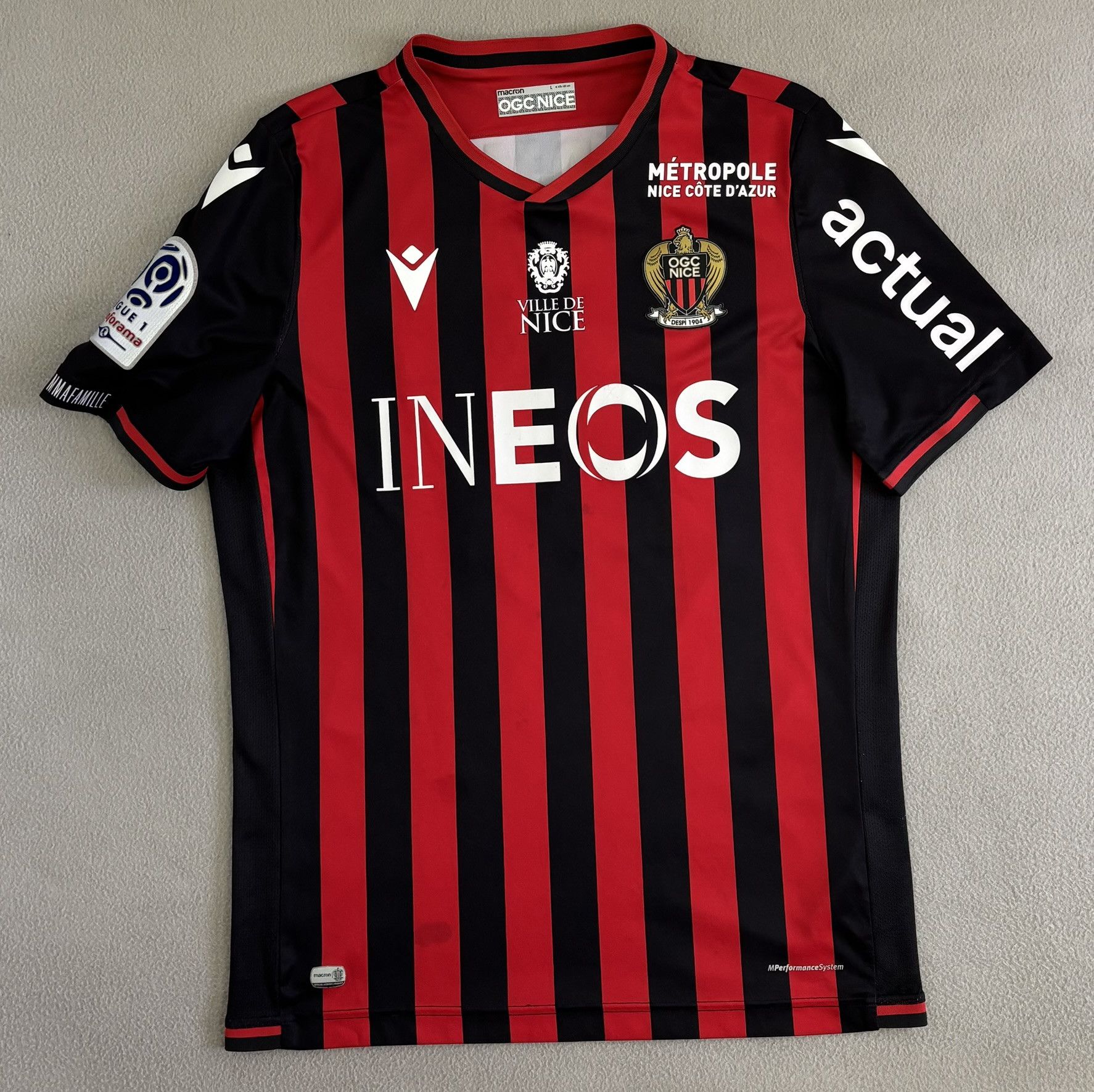 Macron OGC Nice 2019/2020 Durmisi #27 Macron Football Jersey Size L Size US L / EU 52-54 / 3 - 5 Thumbnail
