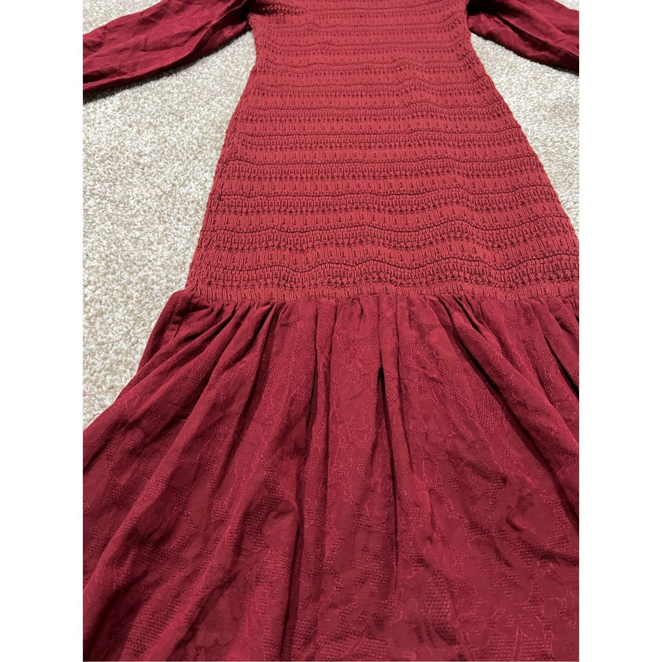 Anthropologie NWT burgundy dress size XS