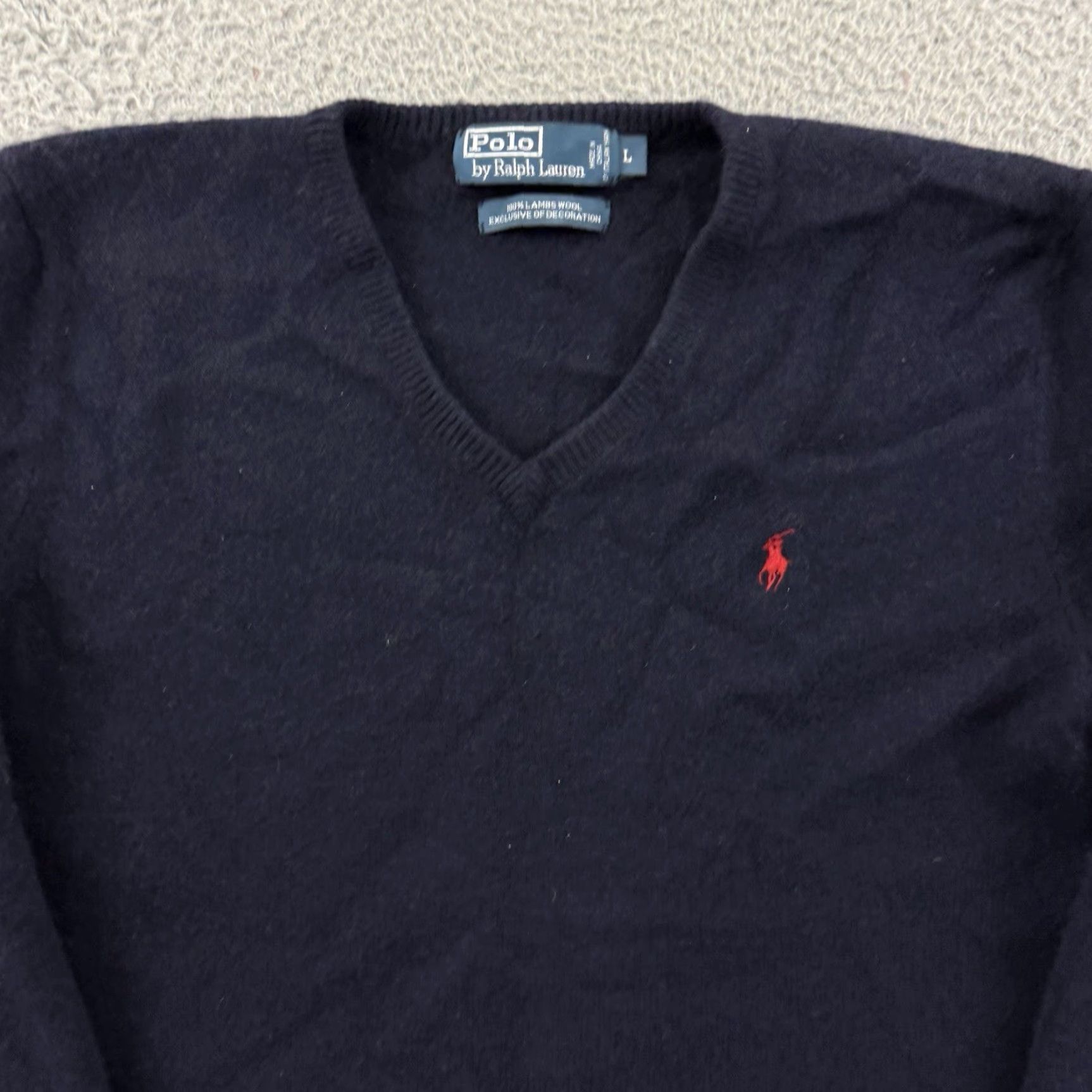 Polo Ralph Lauren Polo Ralph Lauren Sweater Men Medium Navy 100% Lambswool Pony Preppy Jumper Knit Size US M / EU 48-50 / 2 - 3 Thumbnail