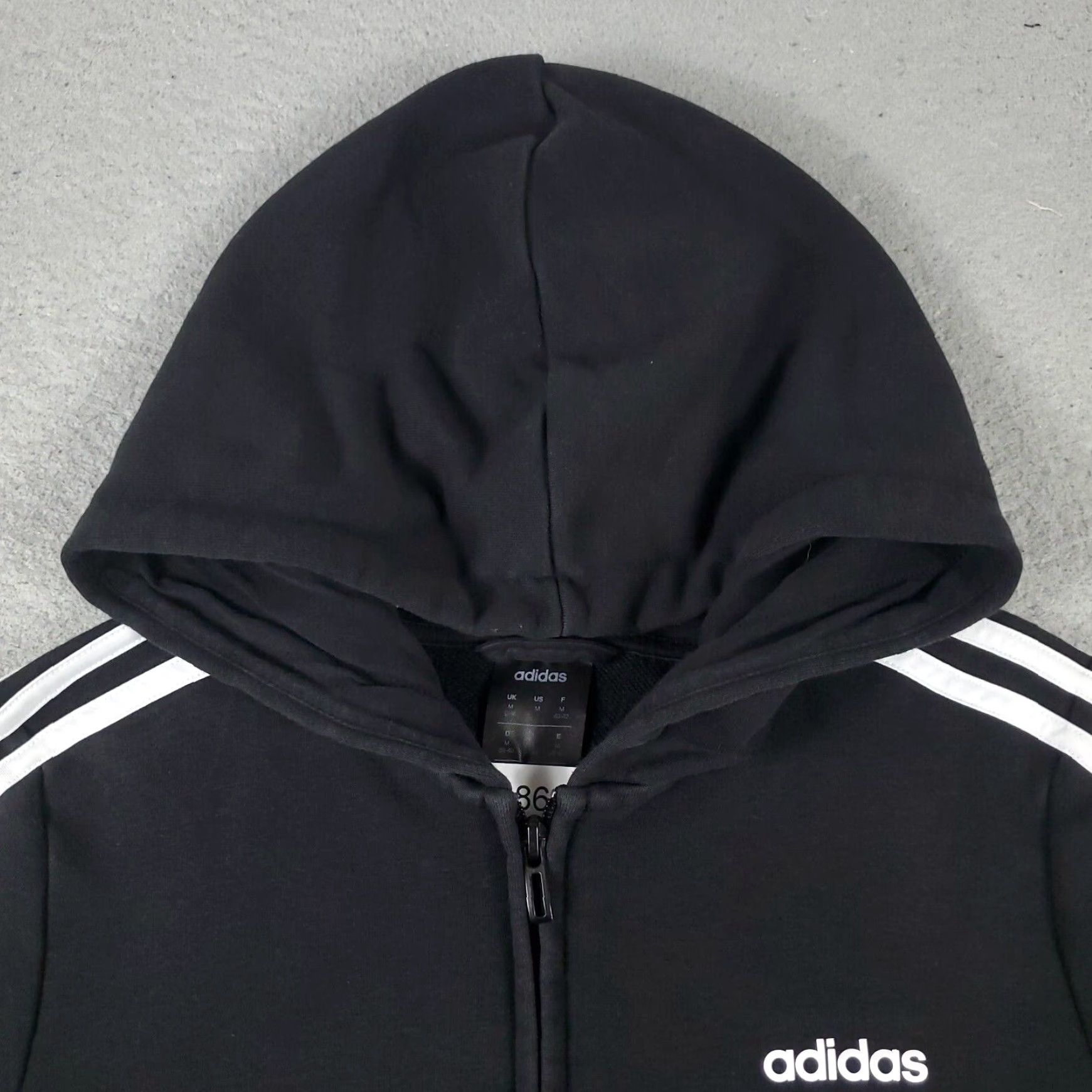 Adidas Adidas Womens Medium Black Pullover Hoodie Sweatshirt Size M / US 6-8 / IT 42-44 - 2 Thumbnail