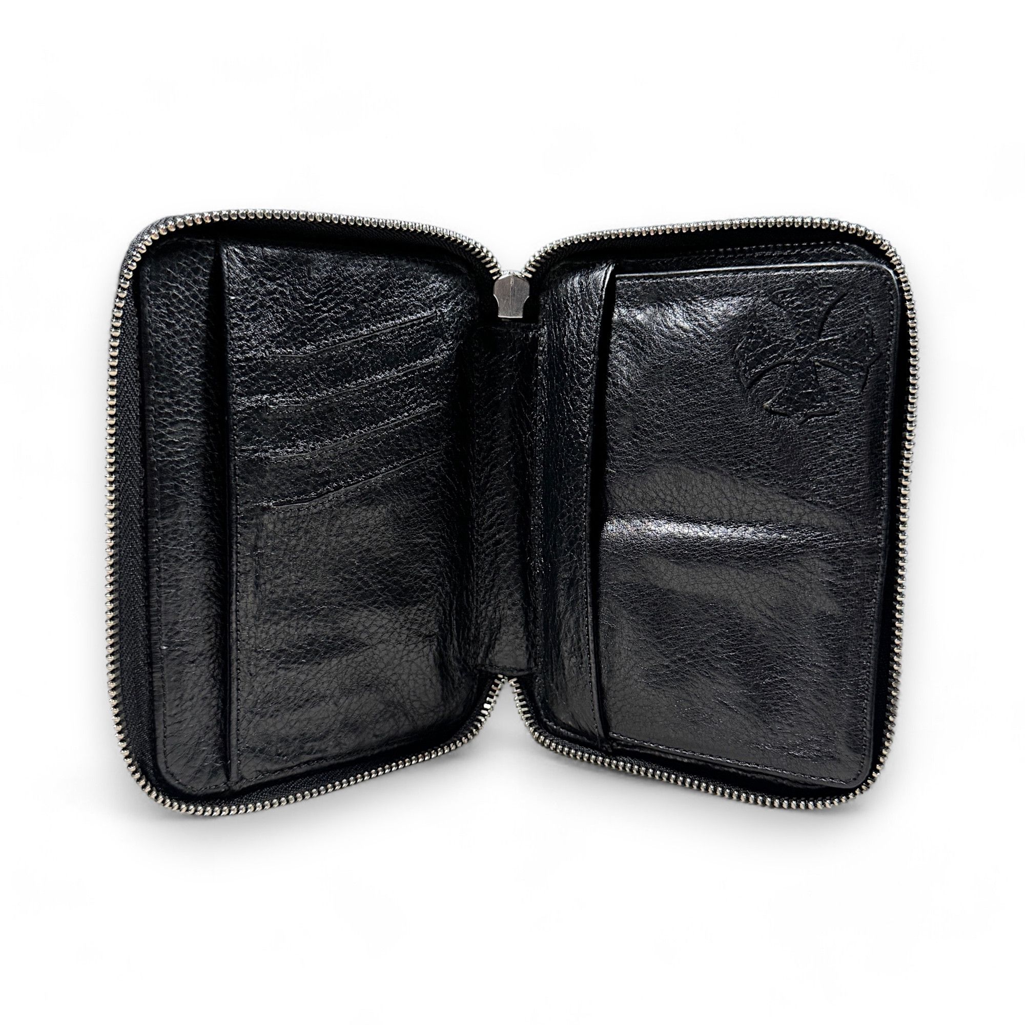 Chrome Hearts Chrome Hearts Cemetery Black Leather Cross Patch Zip Wallet Size ONE SIZE - 3 Thumbnail