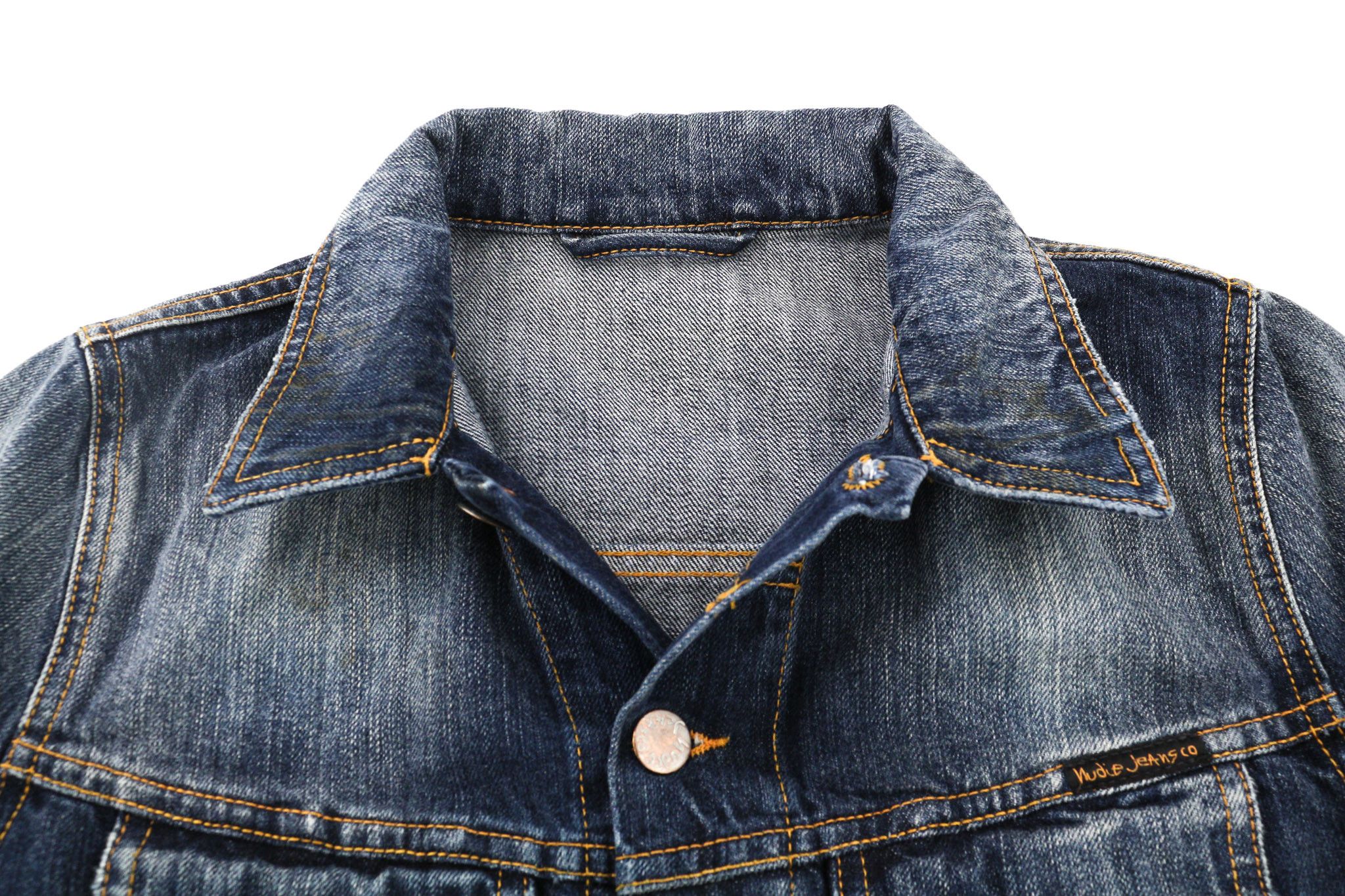 Nudie Jeans TERRY XS Vintage Worn Denim Logo Jacket 81073 Size US XS / EU 42 / 0 - 4 Thumbnail