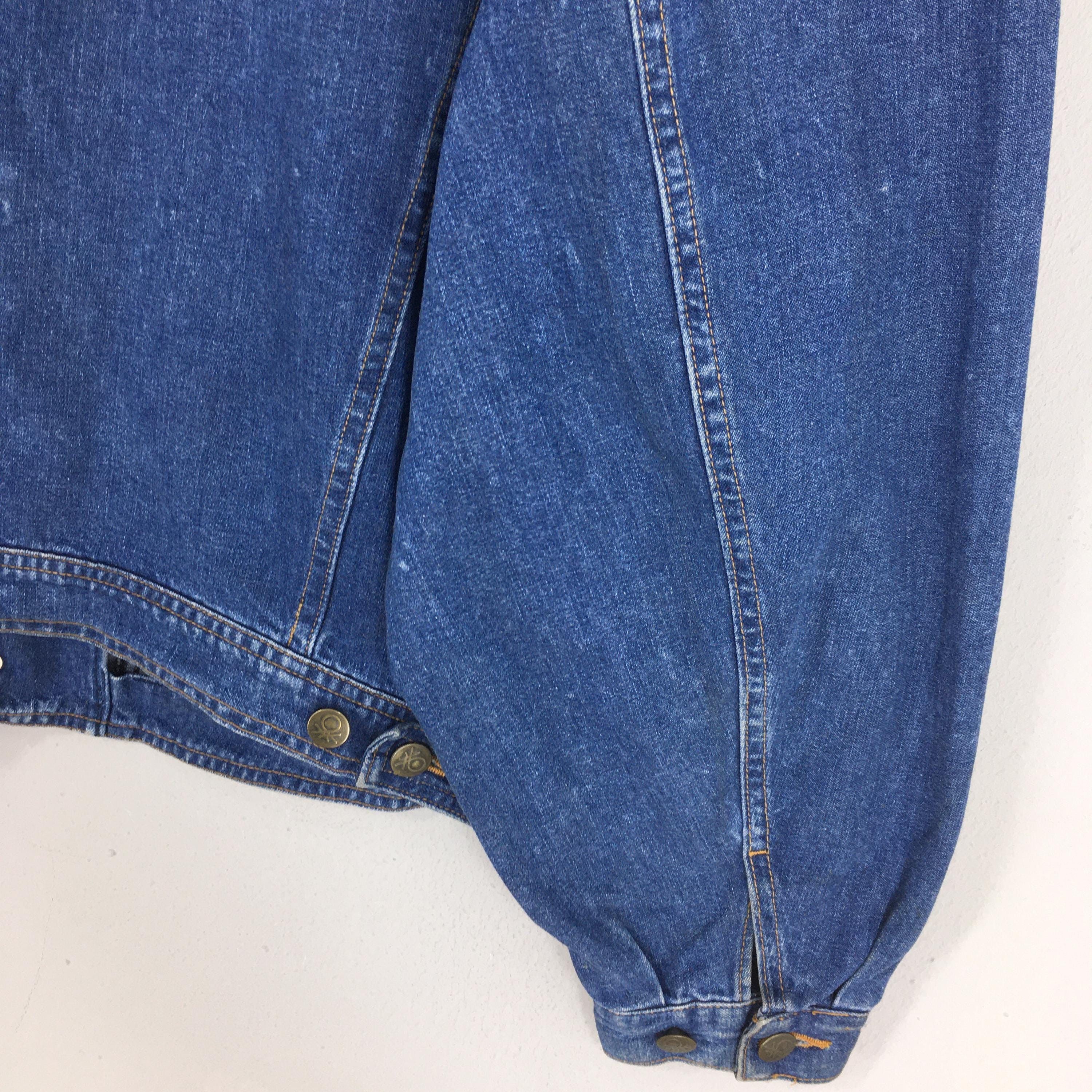 Benetton Vintage 90's Benetton Formula 1 Denim Boxy Jacket Large Size US L / EU 52-54 / 3 - 9 Thumbnail