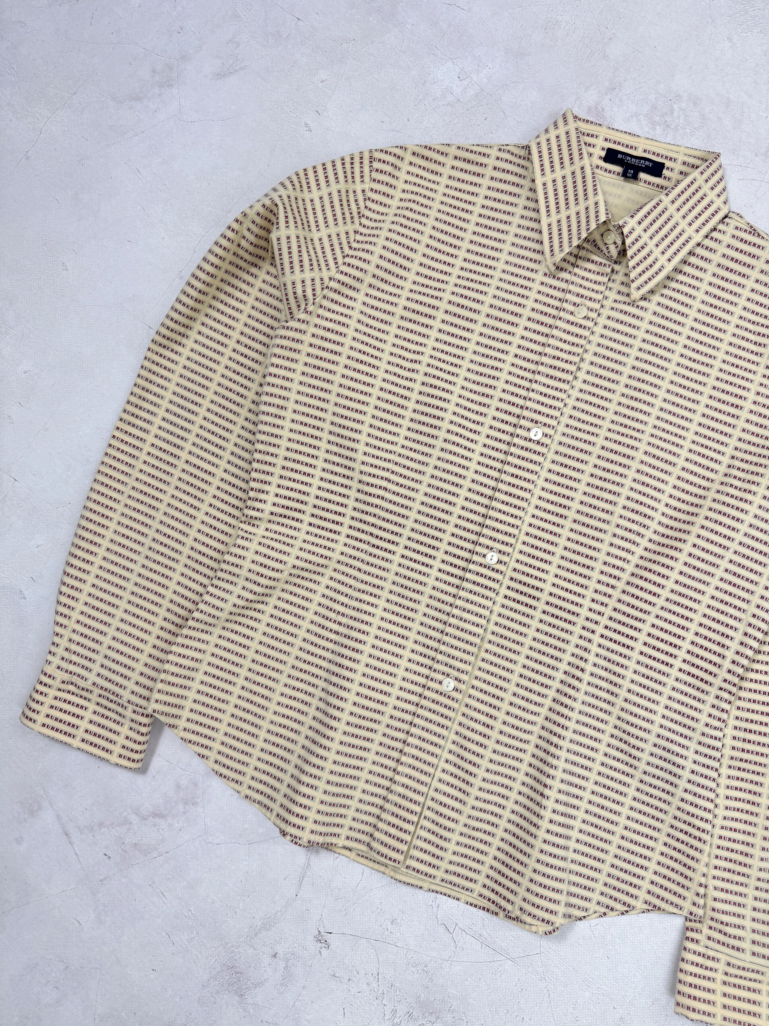 Burberry Vintage Burberry London Shirt Blouse Monogram Logo Women Size L / US 10 / IT 46 - 6 Thumbnail