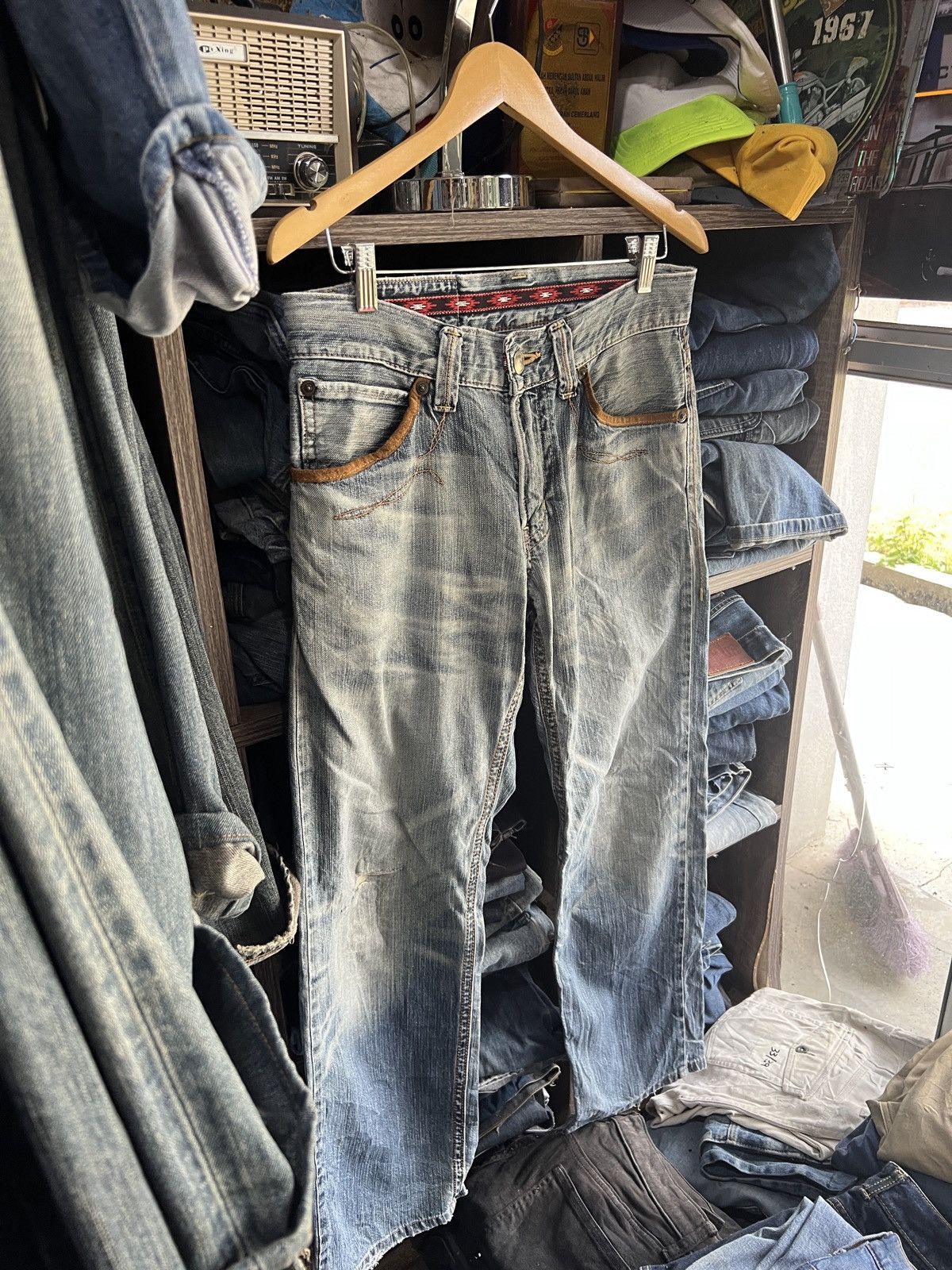 Edwin 🔥Edwin Exclusive Vintage XV Distressed Denim Size US 33 - 3 Thumbnail