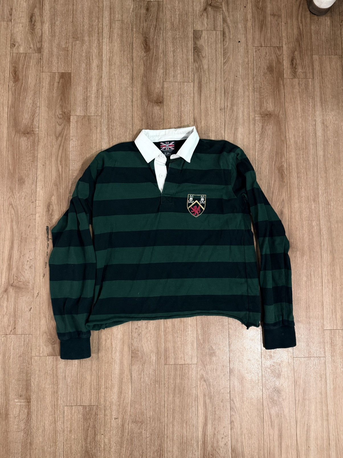 RARE Psycho Bunny Rugby Polo Longsleeve