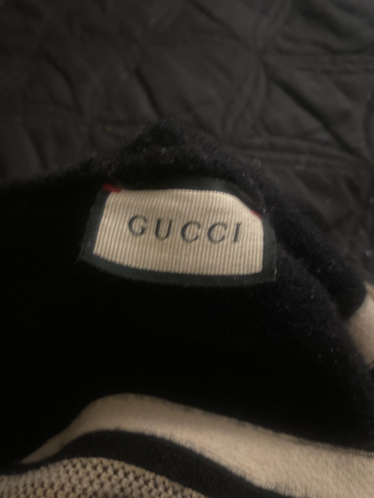 Gucci Black/Gold Gucci Beanie Size 40 - 3 Thumbnail