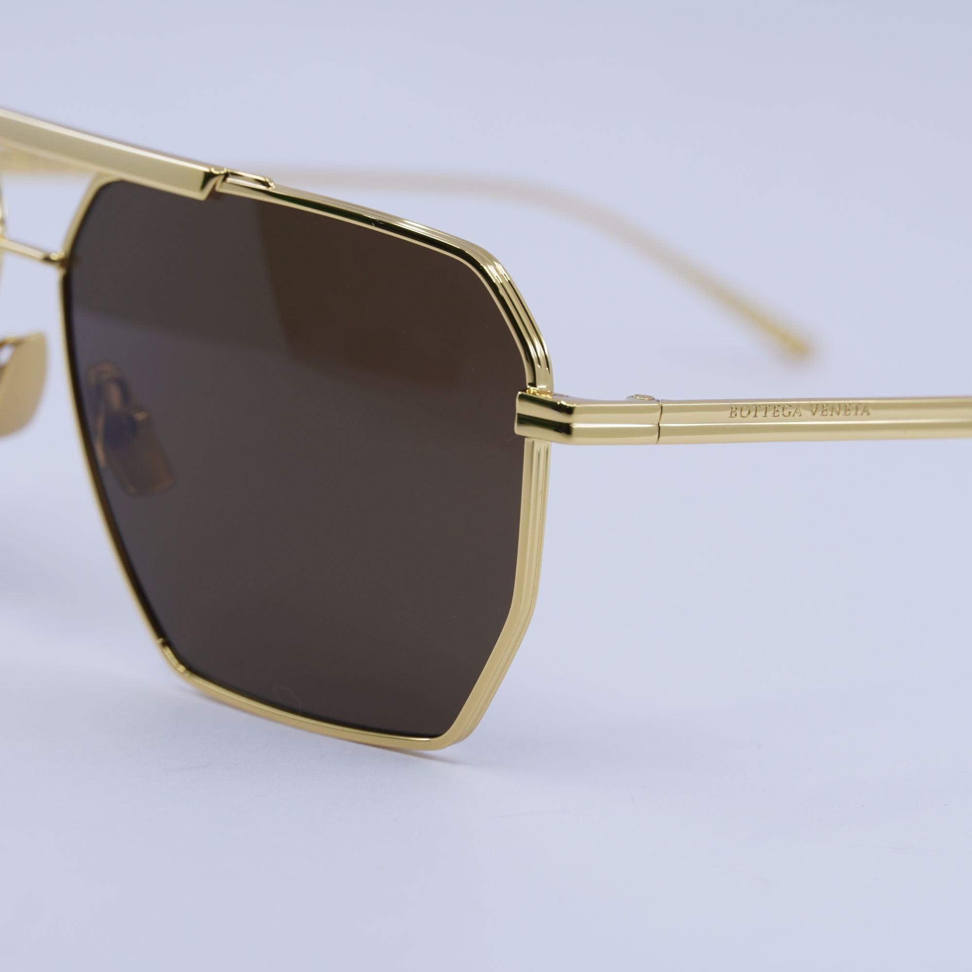 Bottega Veneta Bottega Veneta BV1012S 003 Sunglasses Gold Aviator Frame Size ONE SIZE - 3 Thumbnail