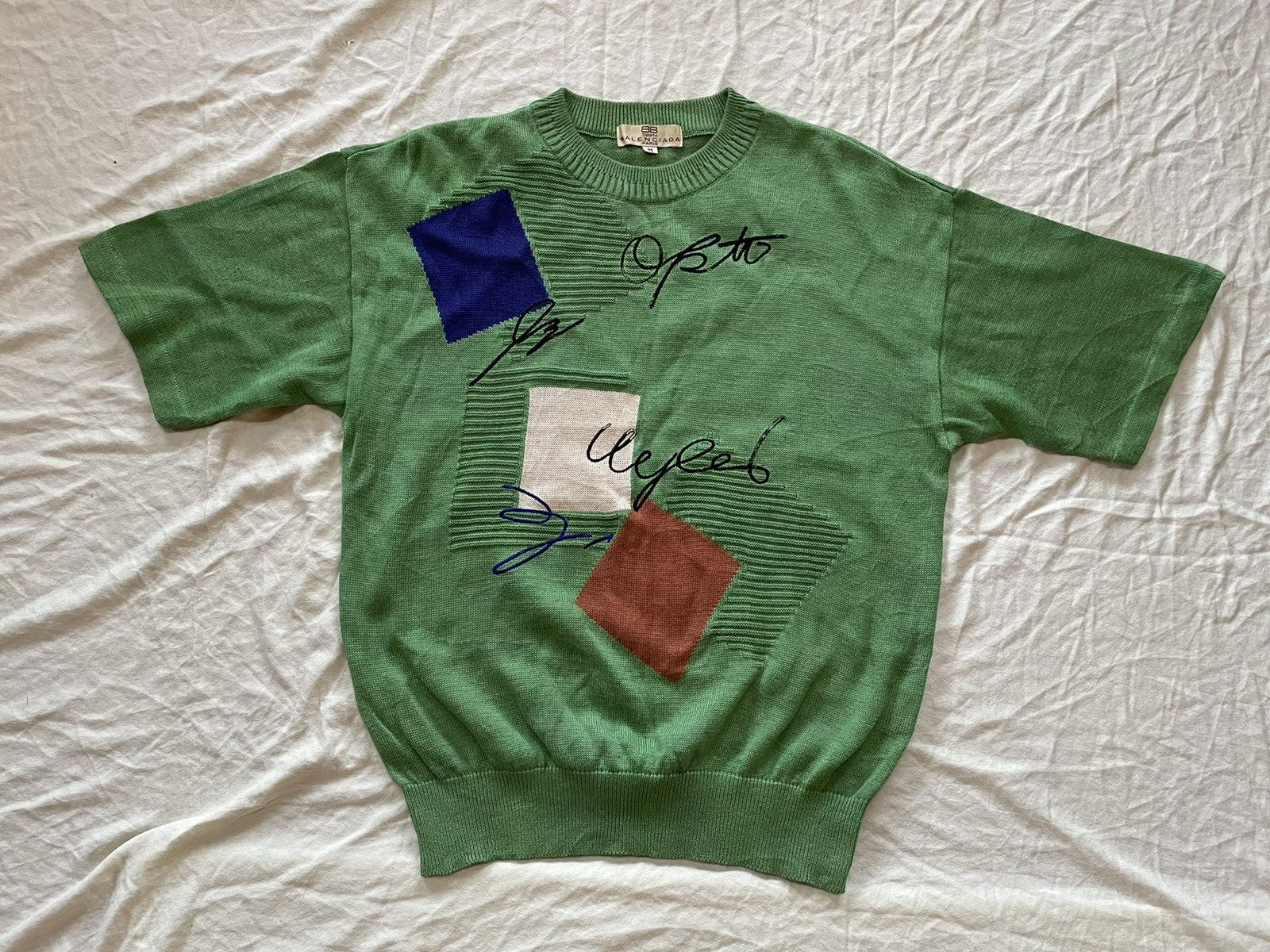 Balenciaga × Vintage Vintage Balenciaga Shortsleeve Sweatshirt Size M / US 6-8 / IT 42-44 - 1 Thumbnail