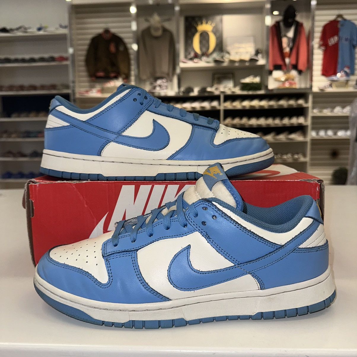 image of Size 11W/9.5M - Nike Dunk Low Coast 2021 Shoes in Blue, Men's